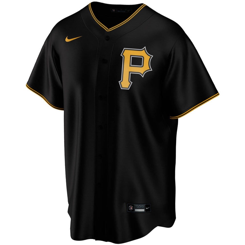 Men's Pittsburgh Pirates Black Alternate Replica Team Jersey - vstockx