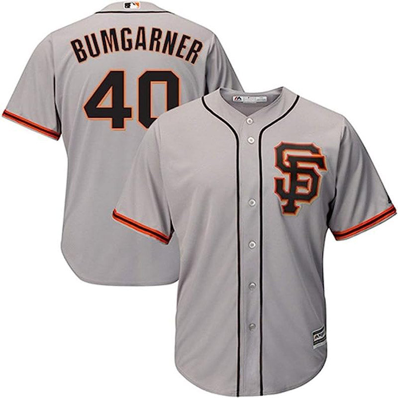 Men's San Francisco Giants Madison Bumgarner Replica Road Jersey - Gray - vstockx