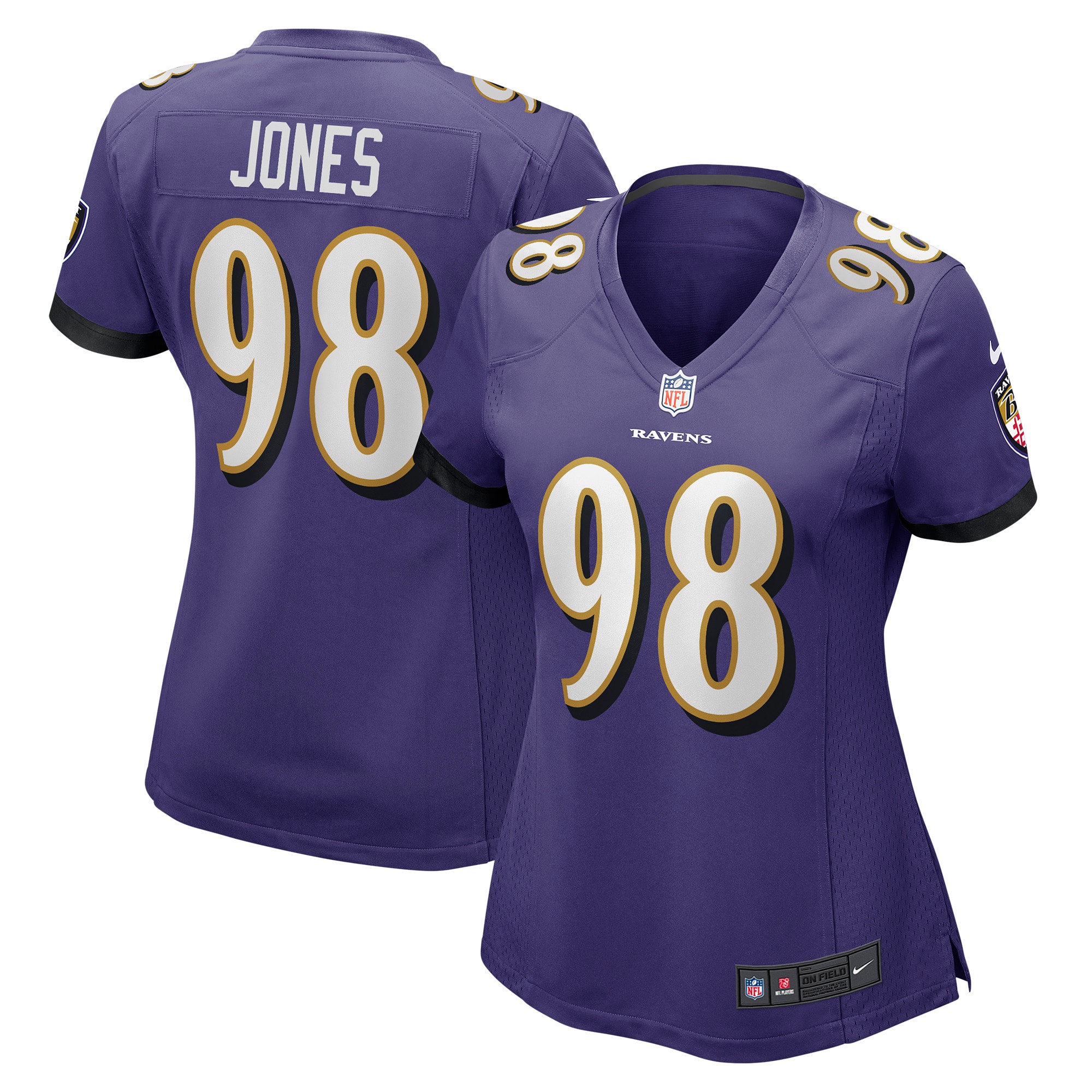 Travis Jones Baltimore Ravens Nike Women's Player Game Jersey - Purple - vstockx