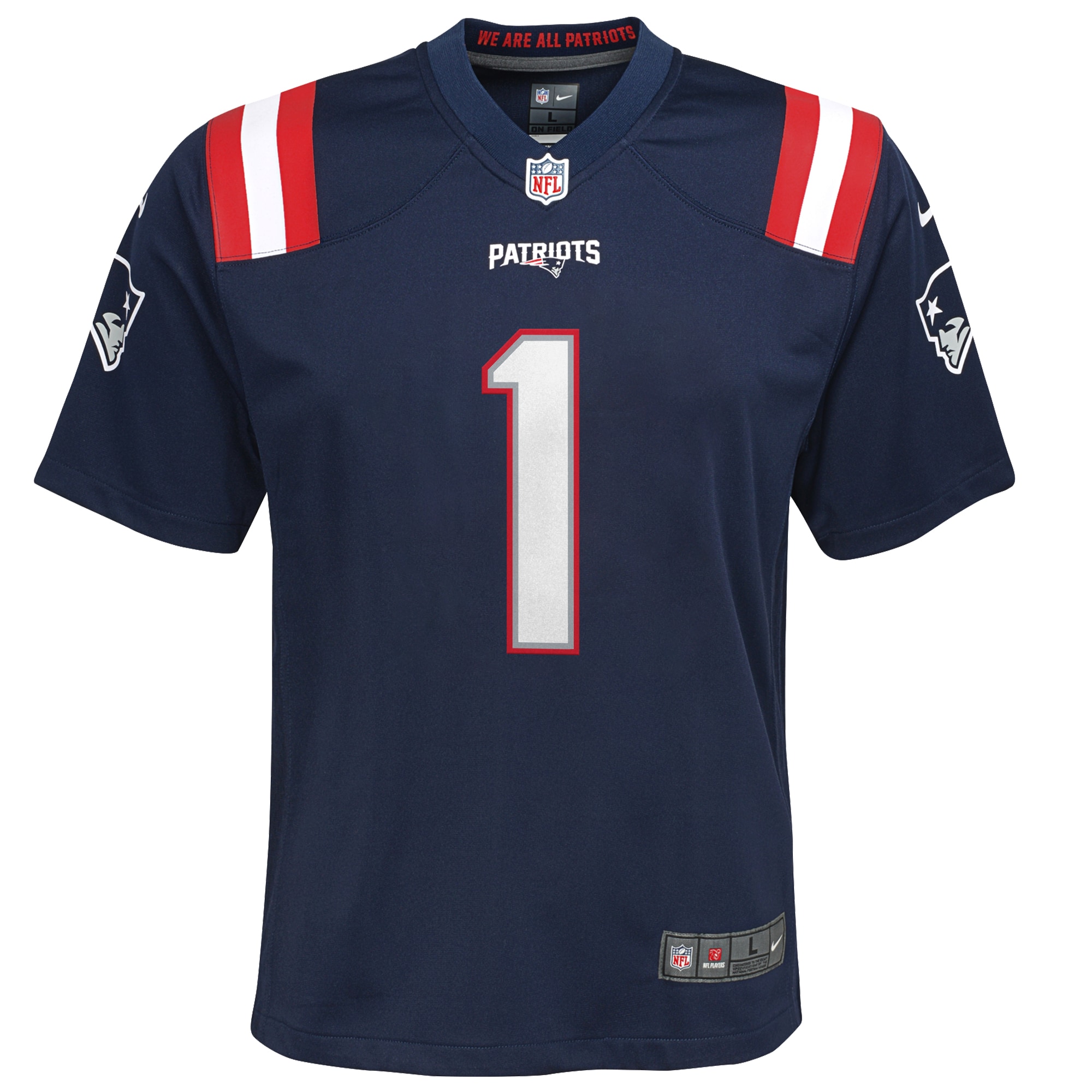Cam Newton New England Patriots Nike Youth Game Jersey - Navy - vstockx