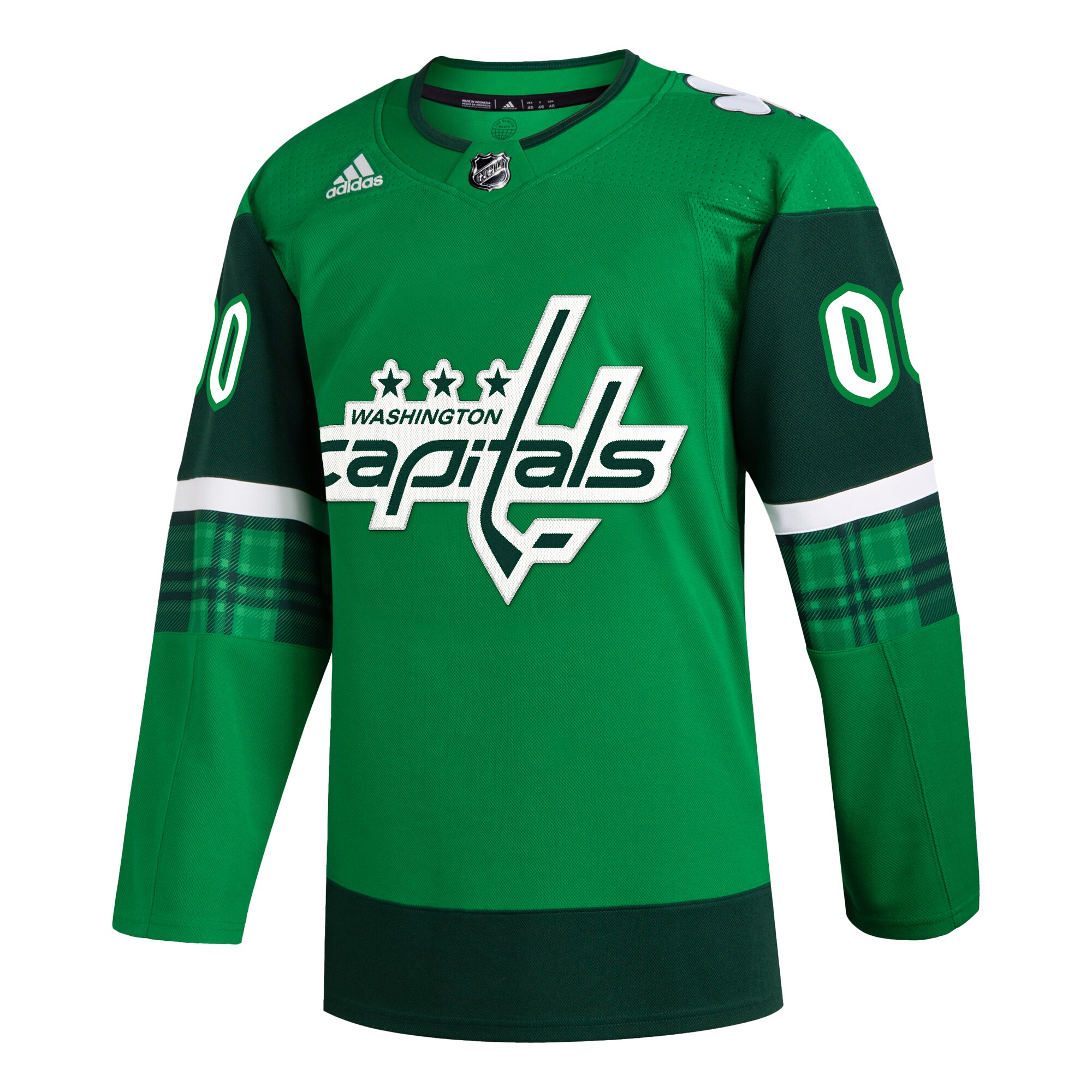 Washington Capitals adidas St. Patrick's Day Authentic Custom Jersey - Kelly Green - vstockx