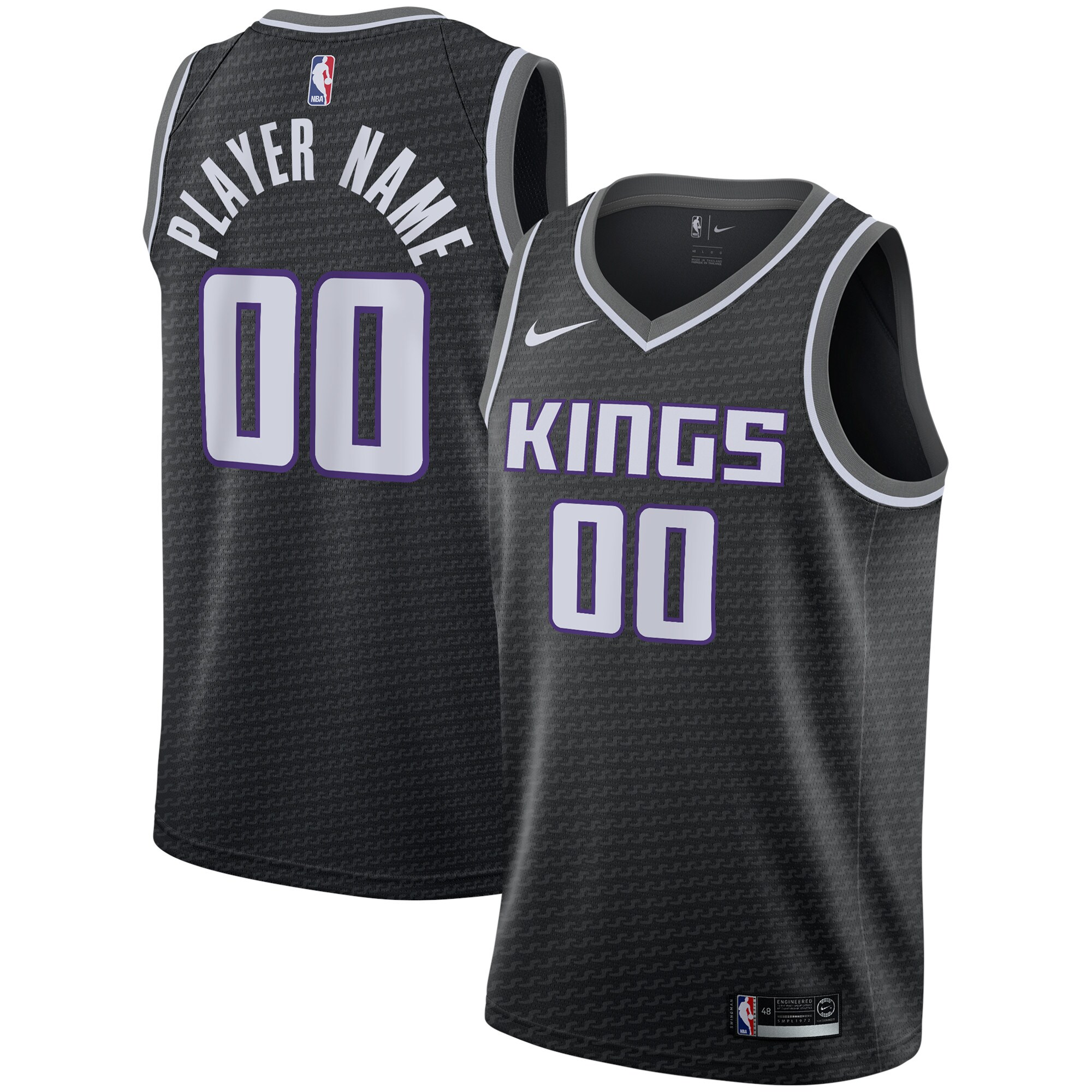 Sacramento Kings Nike Swingman Custom Jersey Black - Statement Edition - vstockx