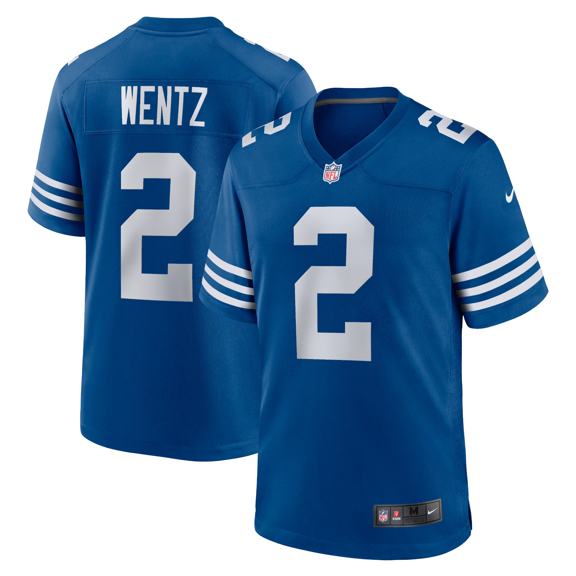 Men's Nike Carson Wentz Royal Indianapolis Colts Alternate Game Jersey - vstockx
