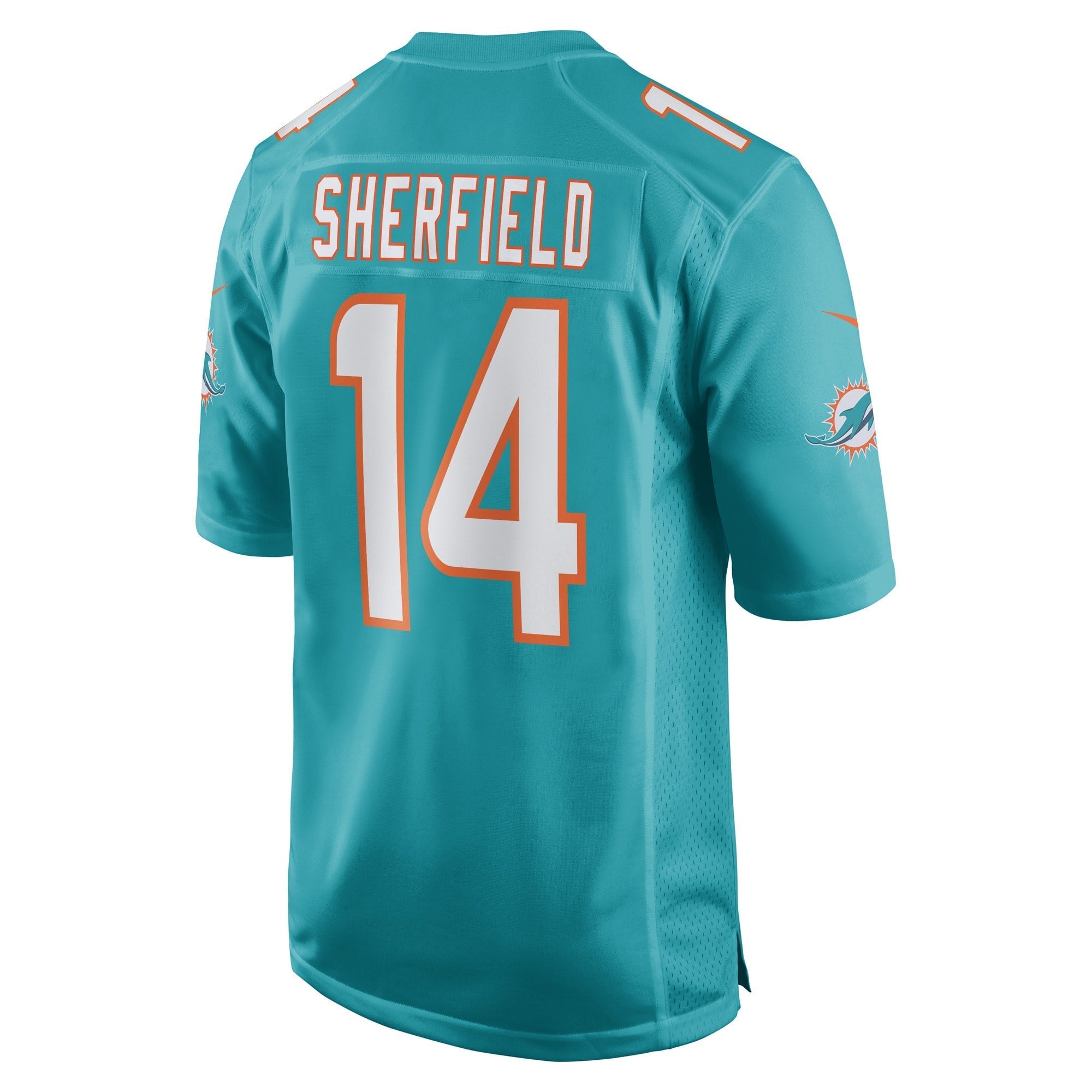 Men's Nike Trent Sherfield Aqua Miami Dolphins Game Player Jersey - vstockx