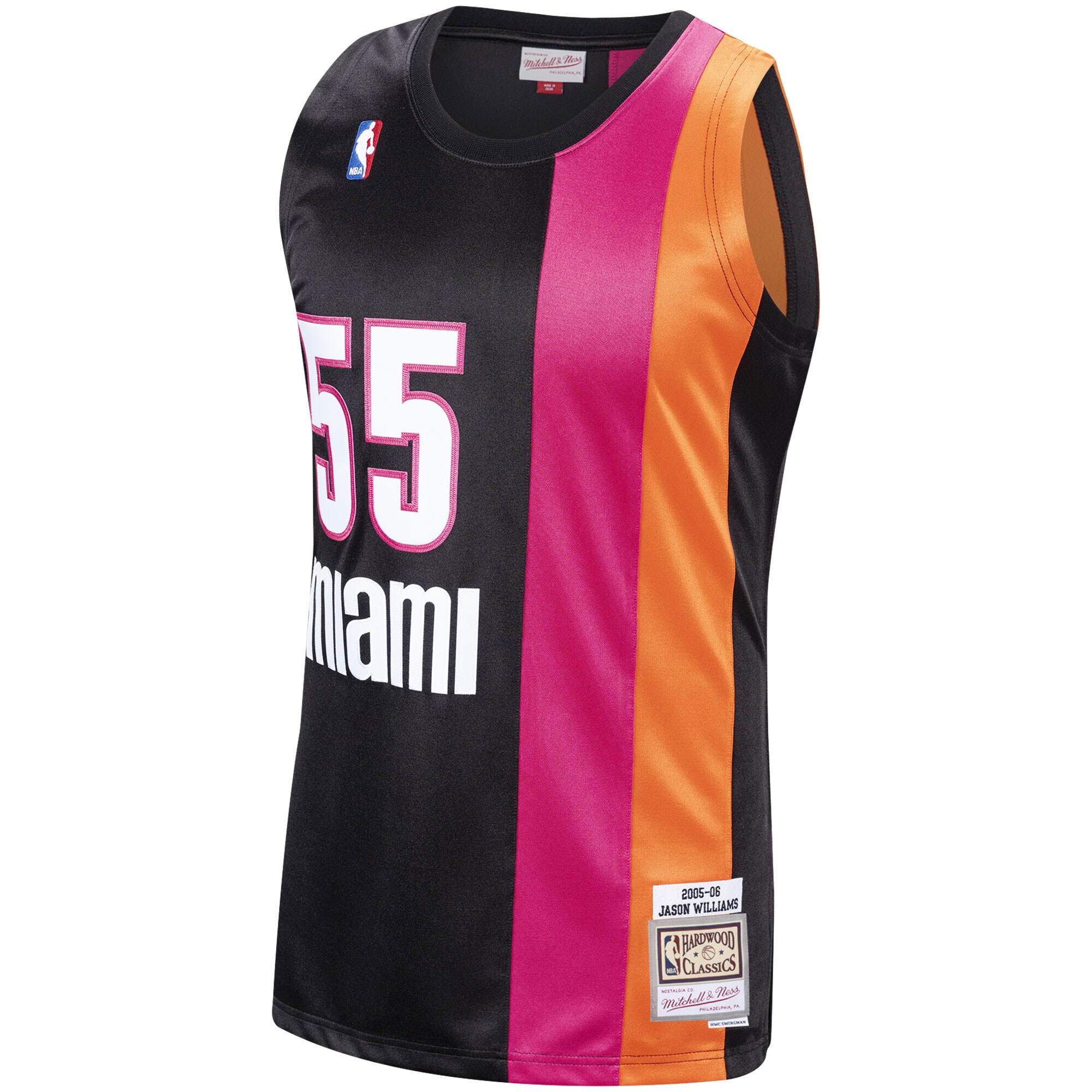 Jason Williams Miami Heat Mitchell & Ness Hardwood Classics Swingman Jersey - Black - vstockx