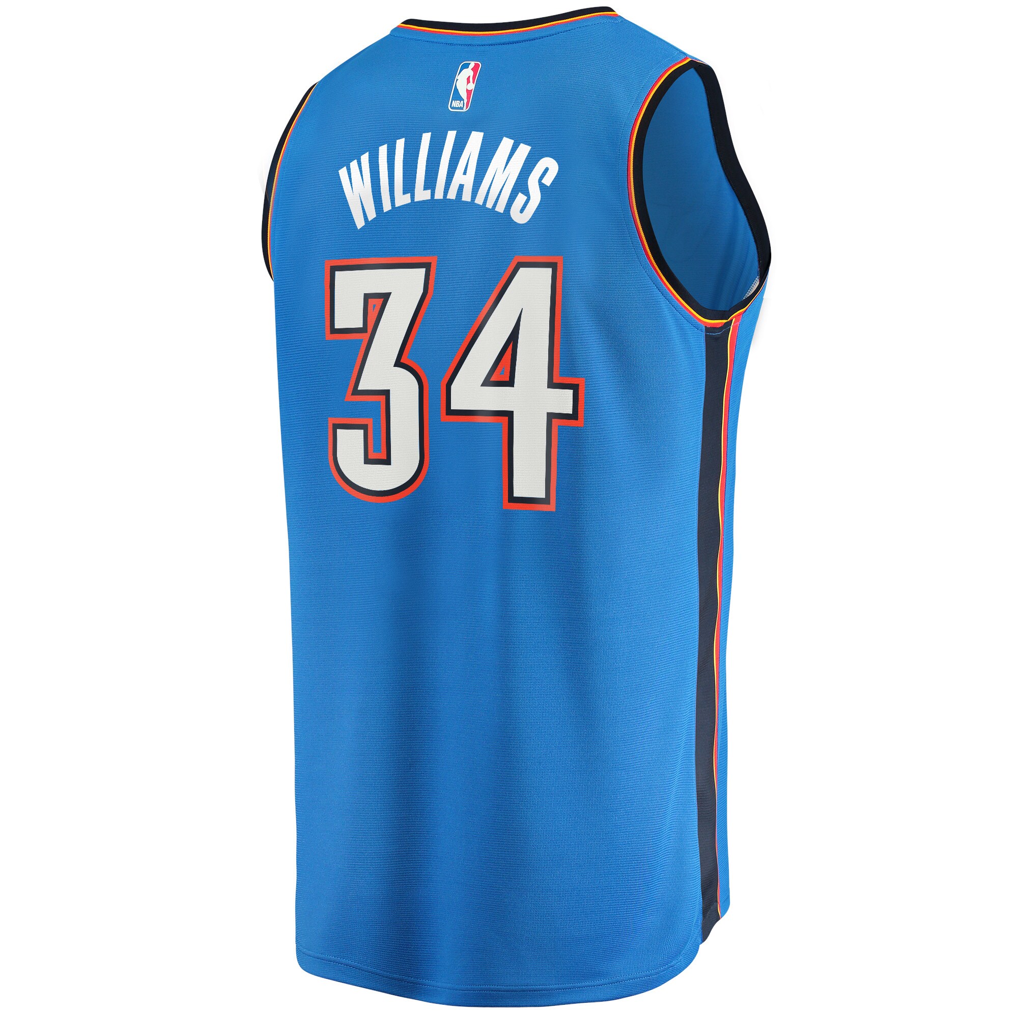 Kenrich Williams Oklahoma City Thunder Fanatics Branded 2021/22 Fast Break Replica Jersey - Icon Edition - Blue - vstockx