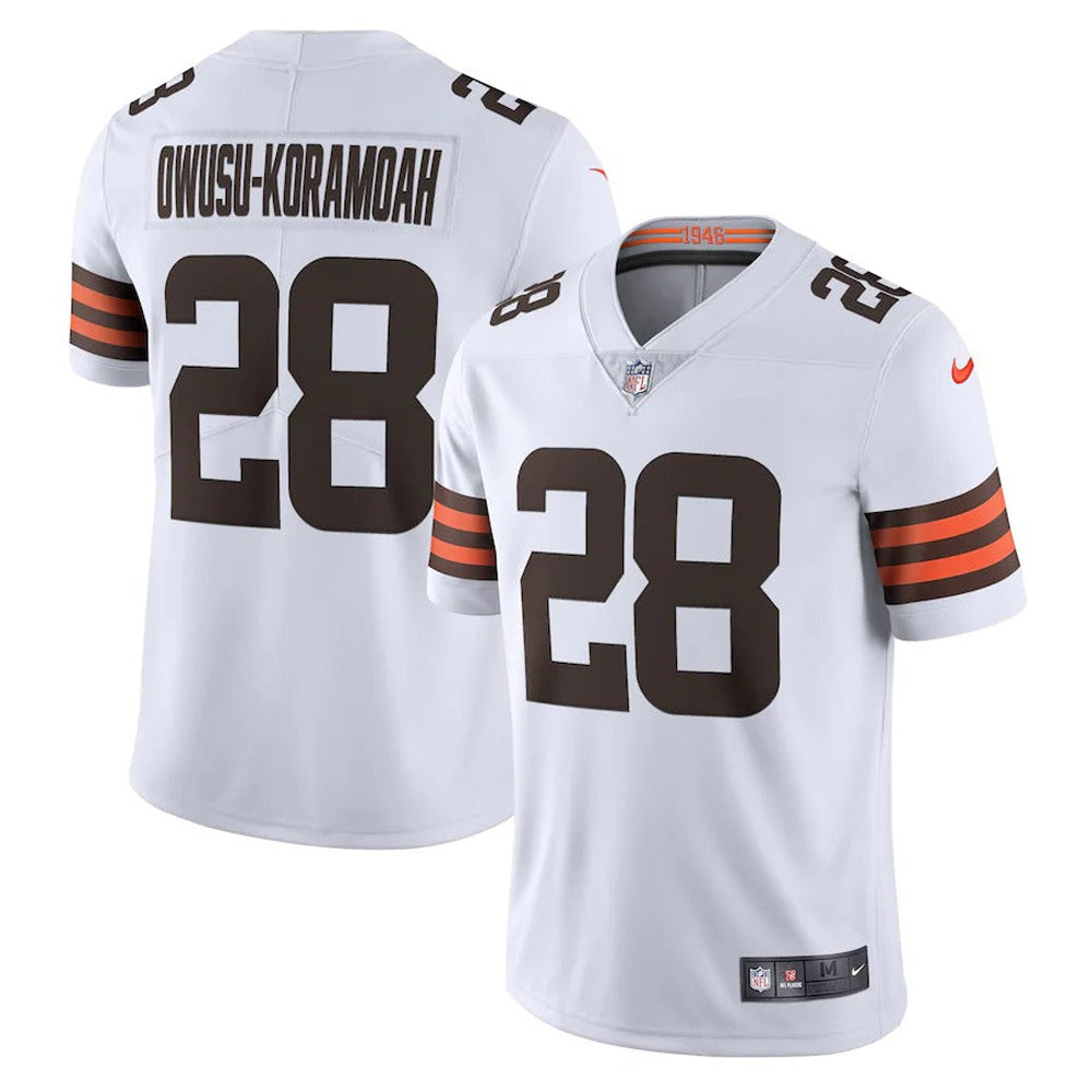 Youth Cleveland Browns Jeremiah Owusu-Karamoah Vapor Jersey - White - vstockx