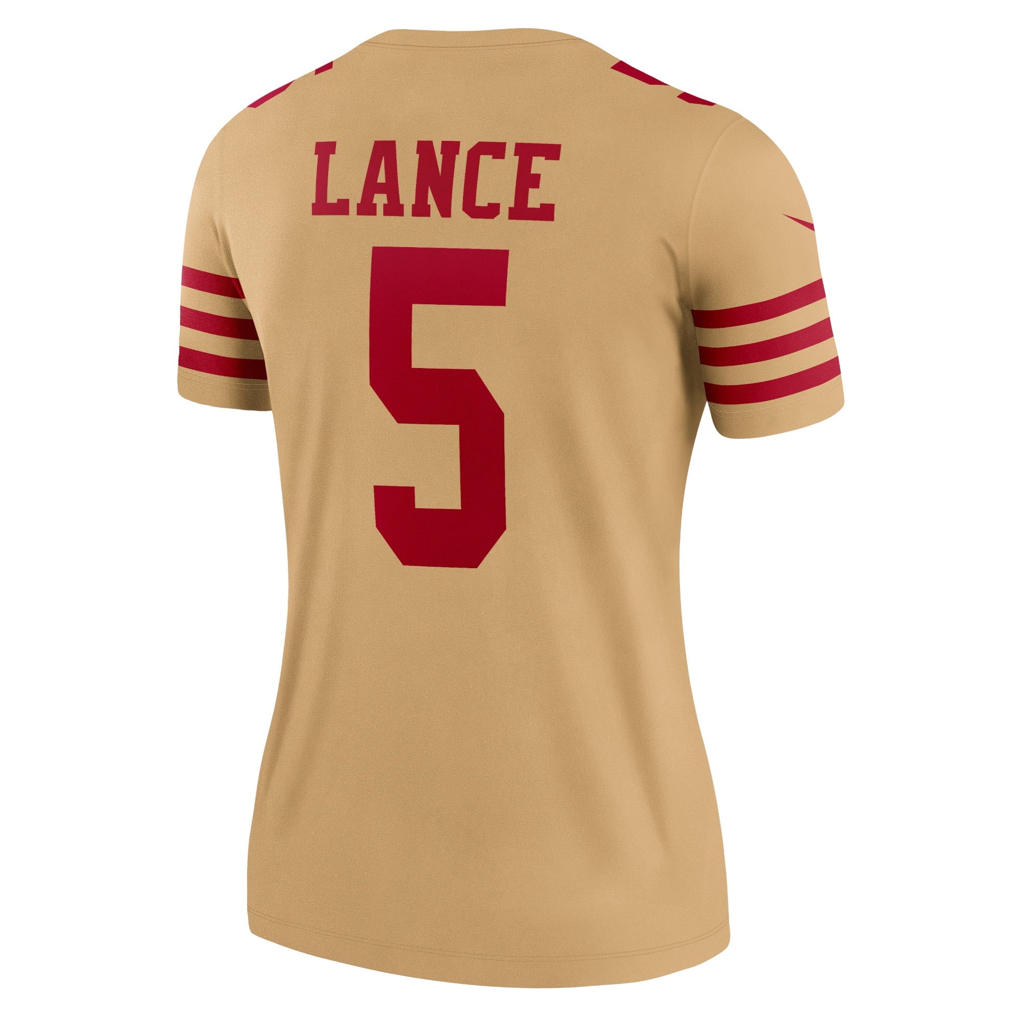 Women's Nike Trey Lance Gold San Francisco 49ers Team Inverted Legend Jersey - vstockx