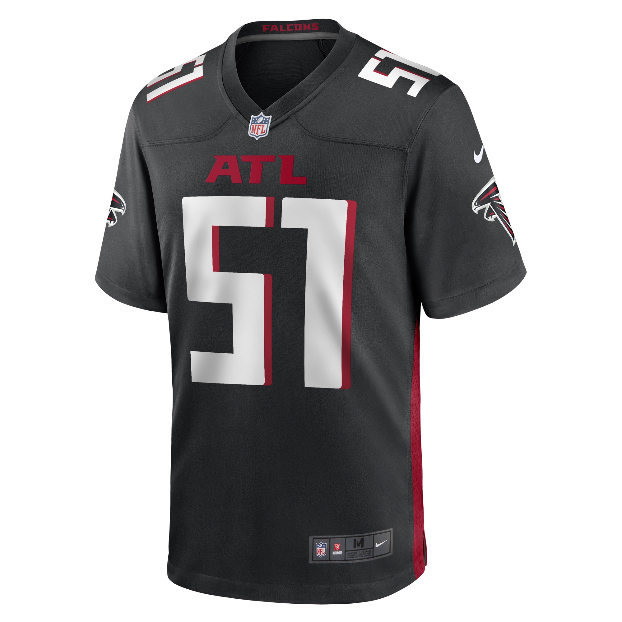 DeAngelo Malone Atlanta Falcons Nike Game Player Jersey - Black - vstockx