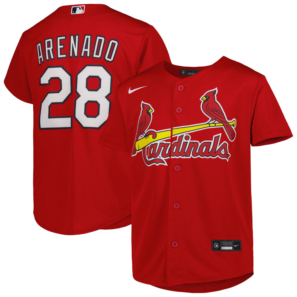 Youth St. Louis Cardinals Nolan Arenado Alternate Player Jersey - Red - vstockx