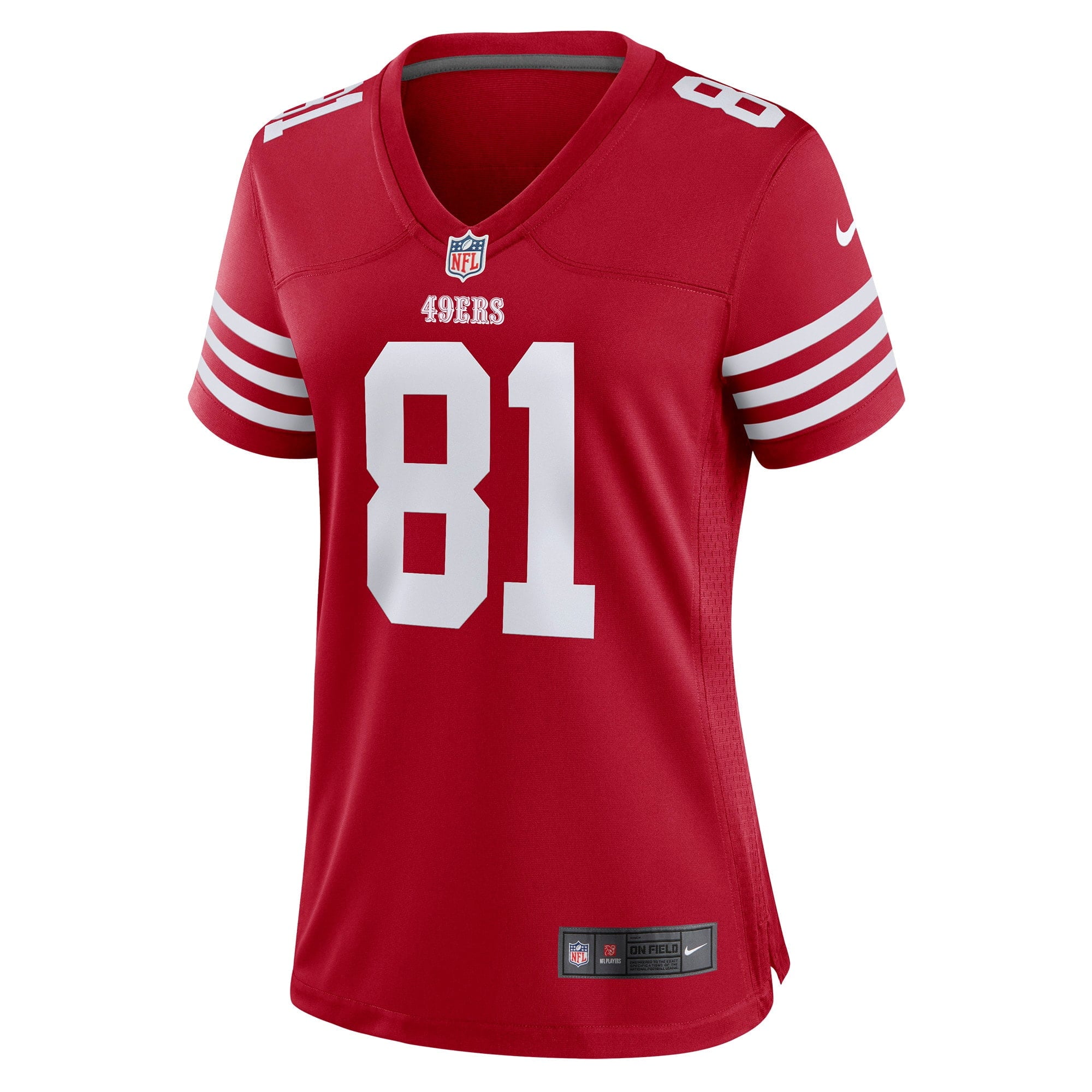 Women's Nike Tyler Kroft Scarlet San Francisco 49ers Game Player Jersey - vstockx