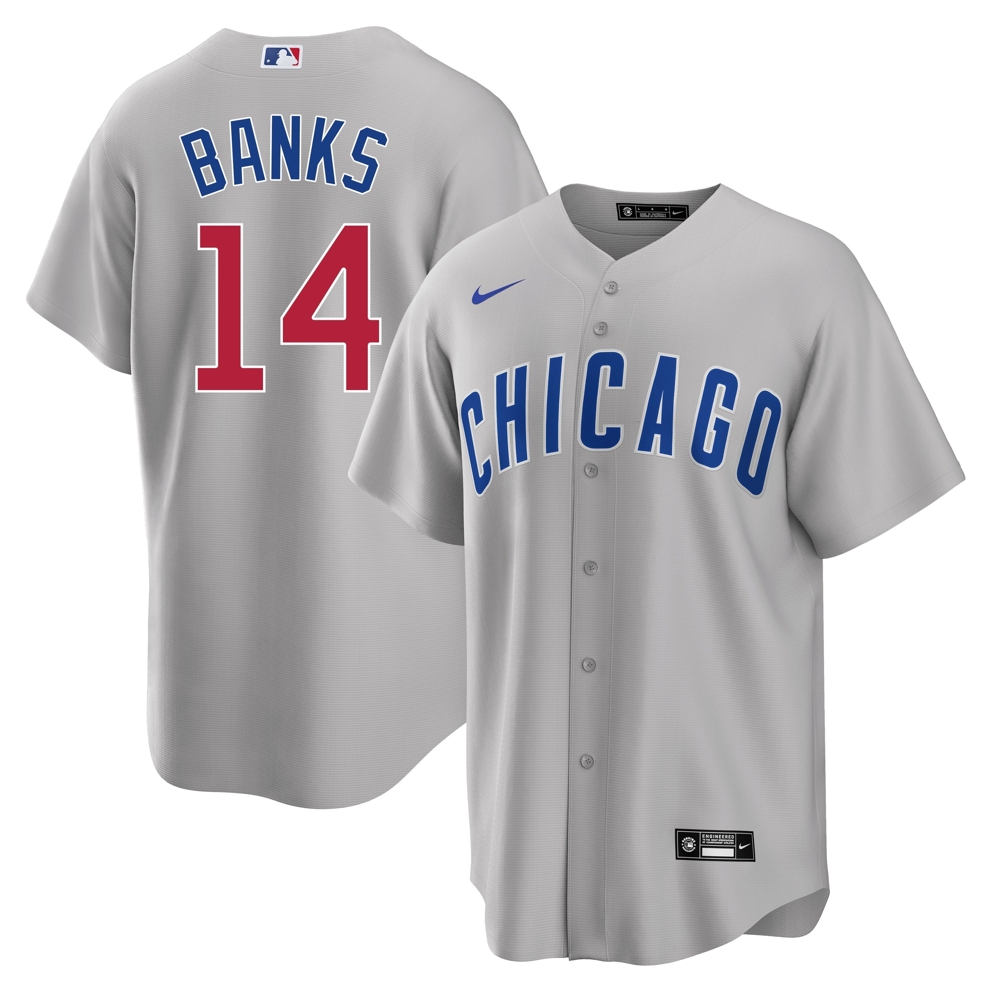 Erine Banks Chicago Cubs Road Gray Men's Replica Jersey - vstockx