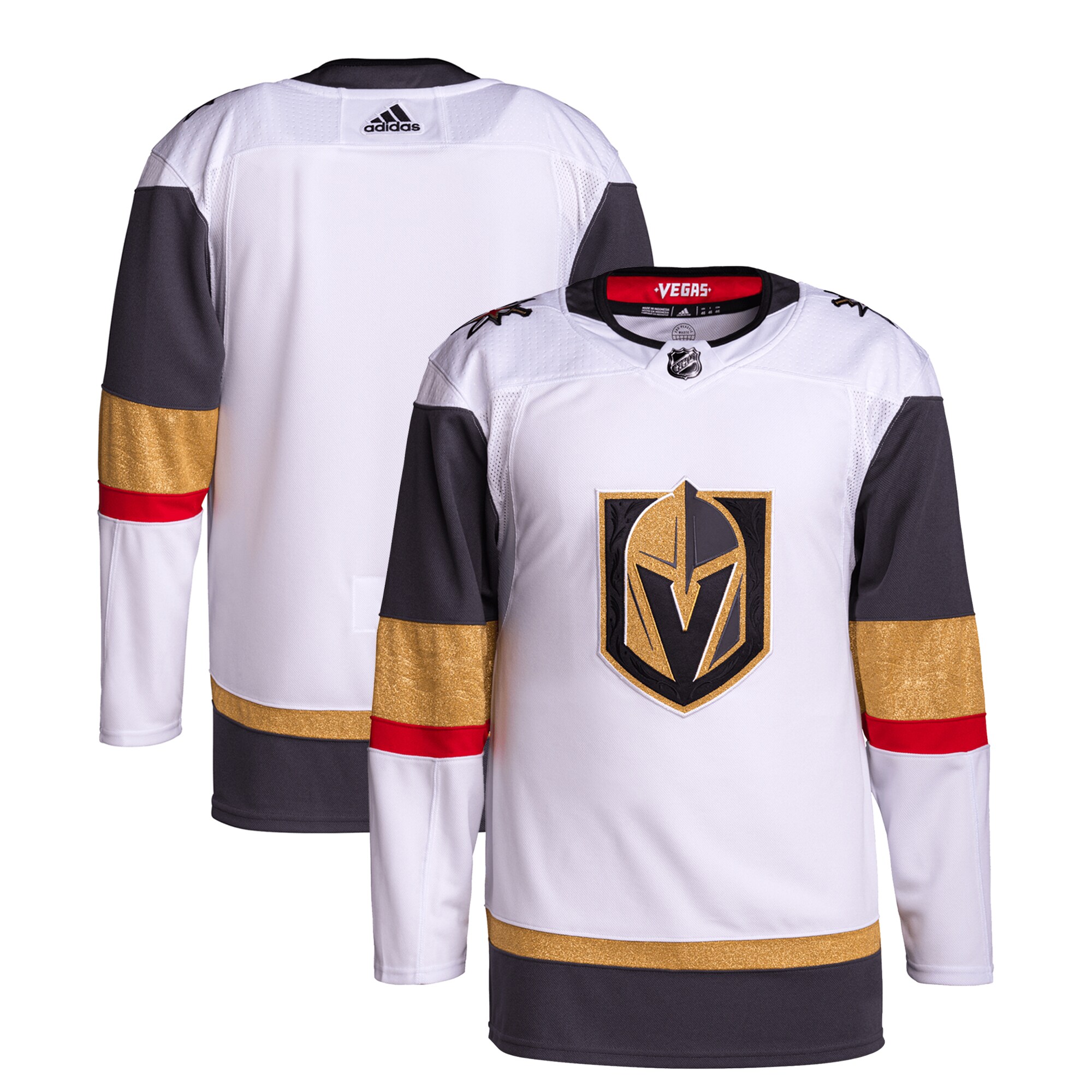 Vegas Golden Knights adidas Away Primegreen Authentic Pro Jersey White - vstockx