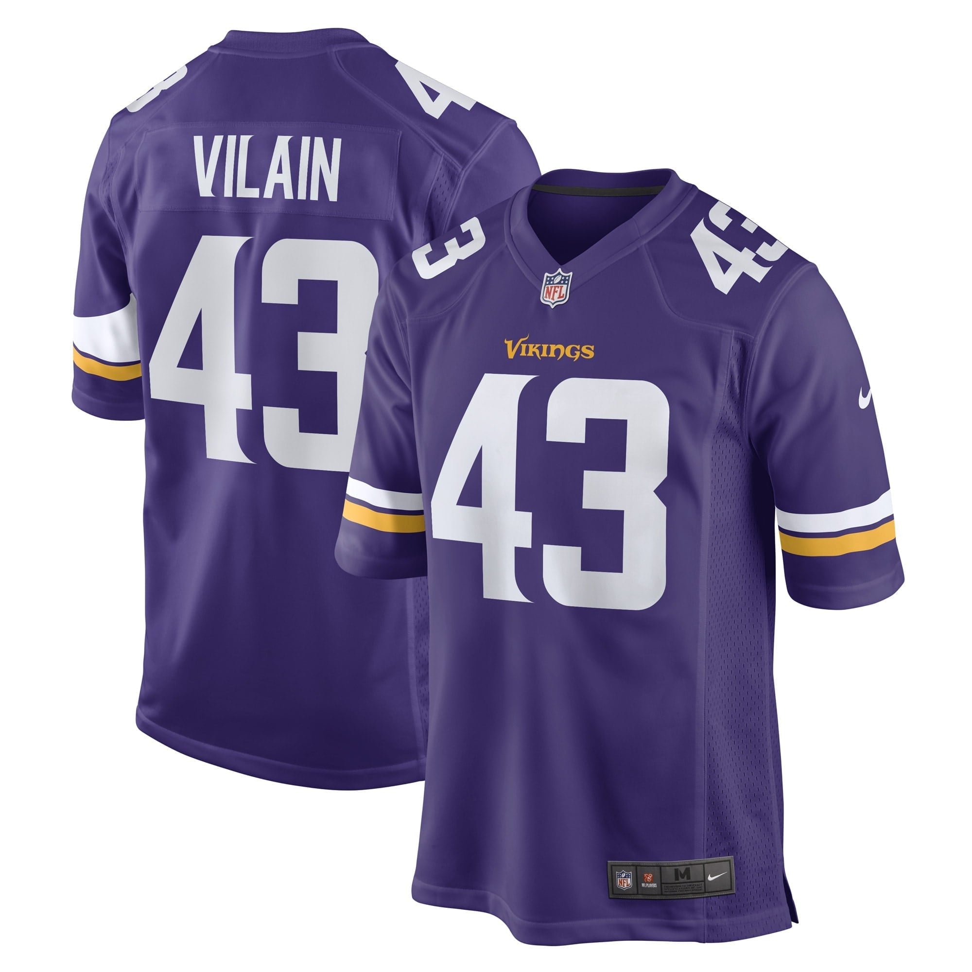 Men's Nike Luiji Vilain Purple Minnesota Vikings Game Player Jersey - vstockx