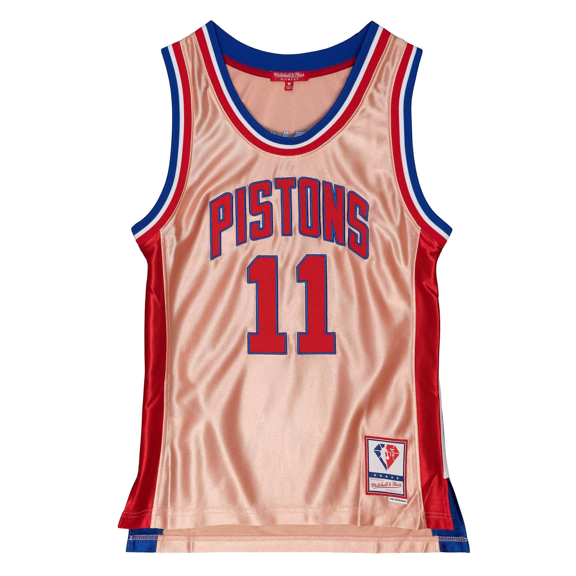 Womens 75th Anniversary Rose Gold Swingman Isiah Thomas Detroit Pistons 1982-83 Jersey - vstockx