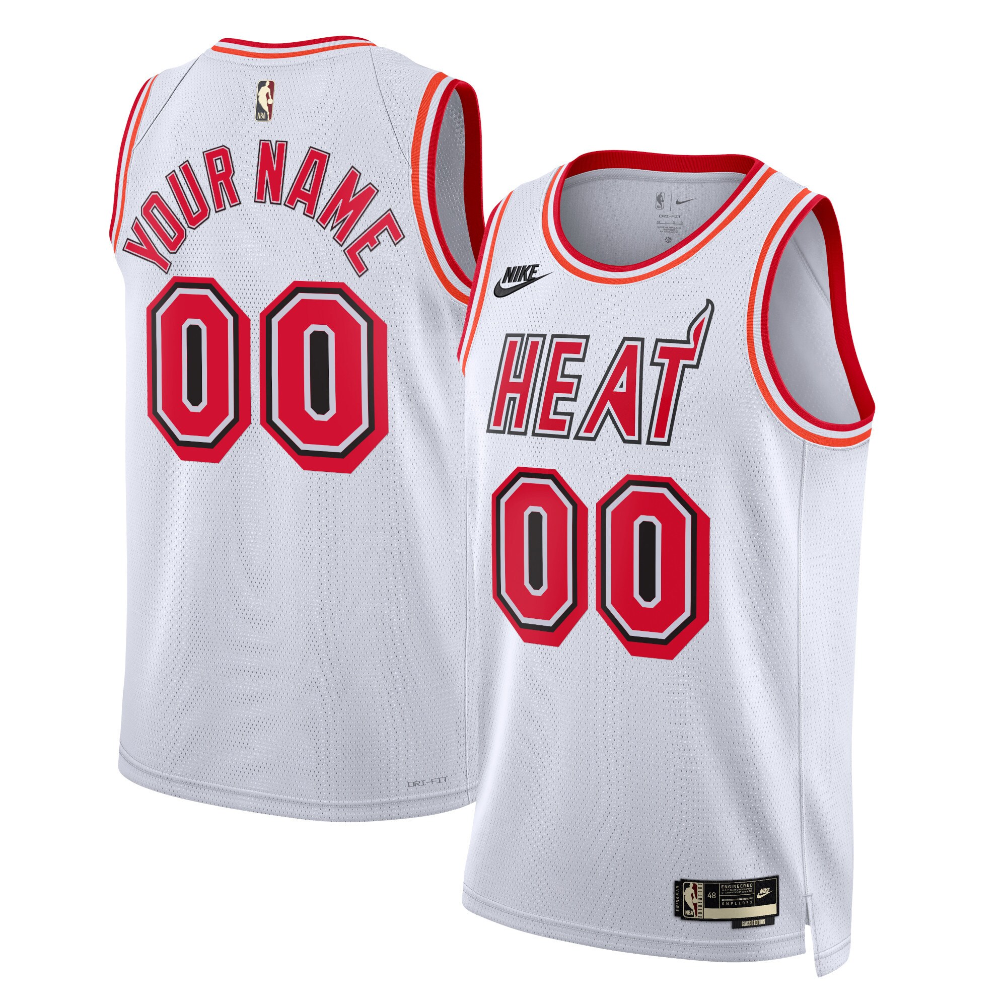 Miami Heat Nike Unisex 2022/23 Custom Swingman Jersey - Classic Edition - White - vstockx