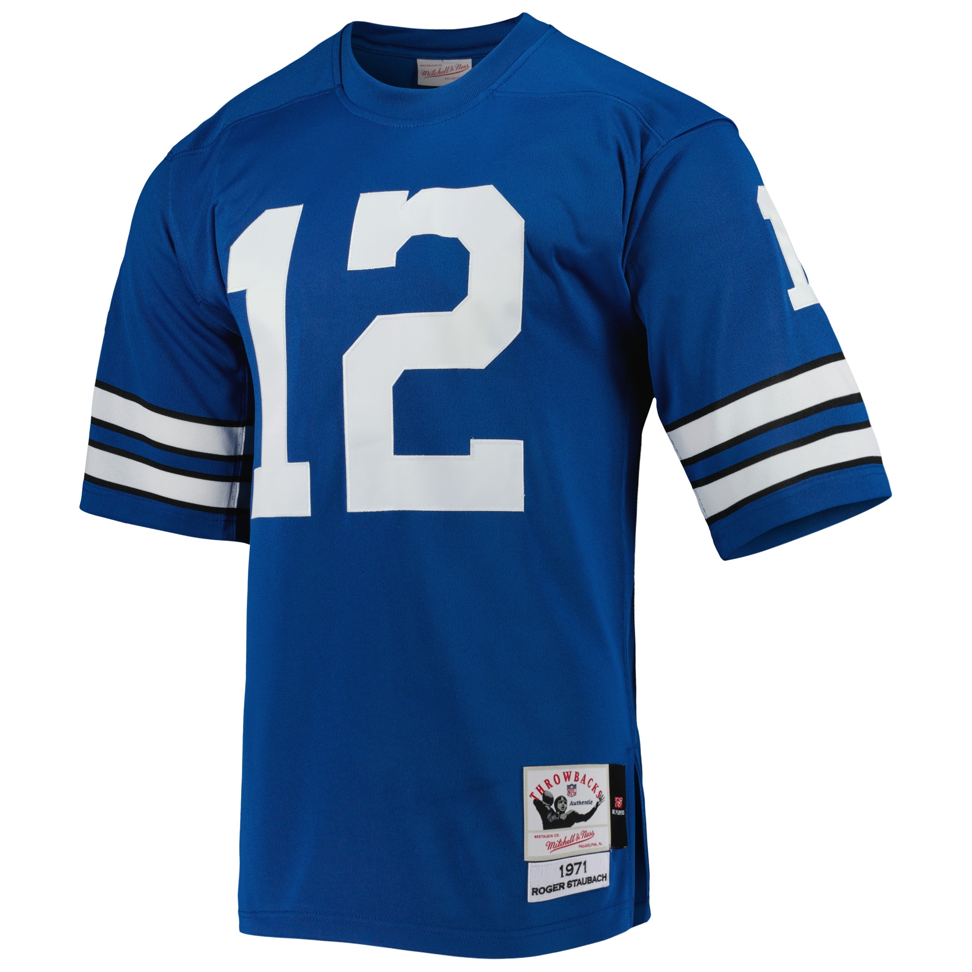 Roger Staubach Dallas Cowboys Mitchell & Ness 1971 Authentic Retired Player Jersey - Royal - vstockx
