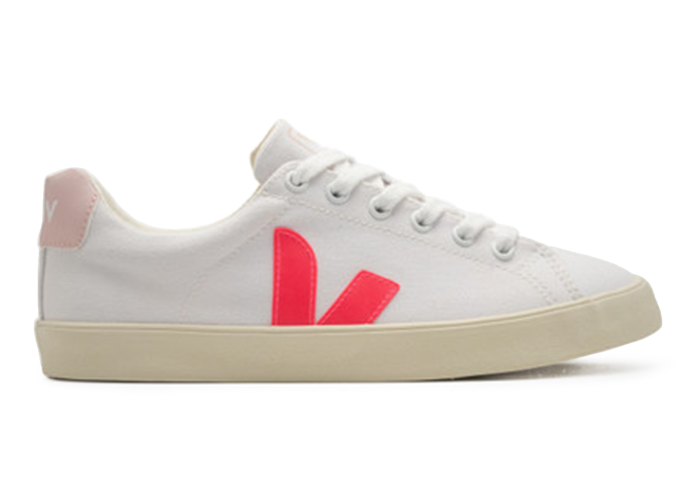 Veja Esplar SE Canvas White Rose-Fluo Petale (Women's) - vstockx
