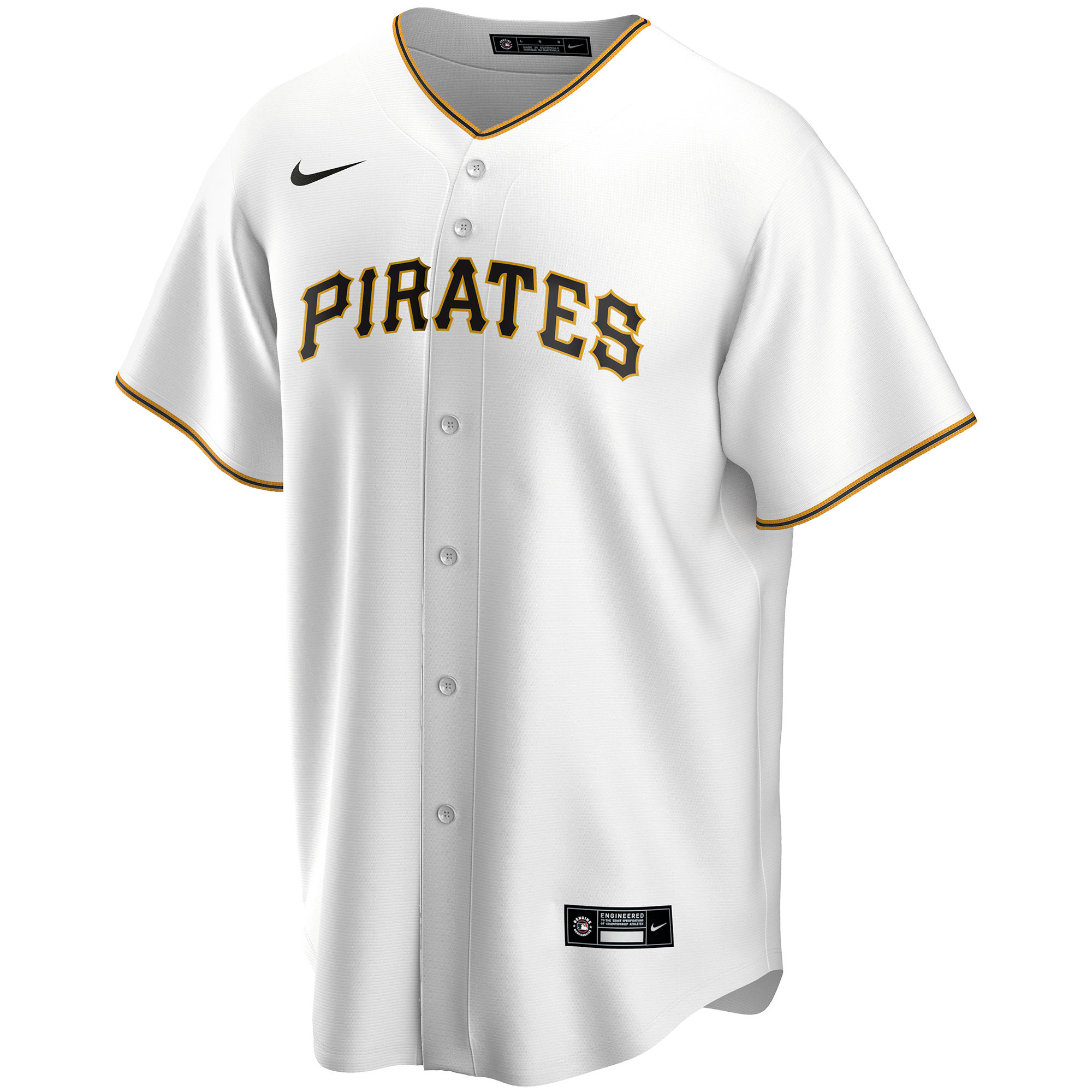 Pittsburgh Pirates Nike Home Replica Custom Jersey - White - vstockx