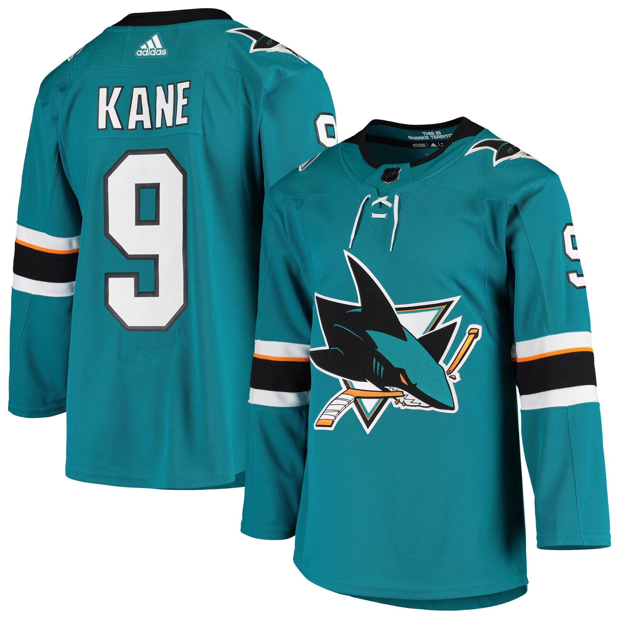 Evander Kane San Jose Sharks adidas Home Authentic Player Jersey - Teal - vstockx