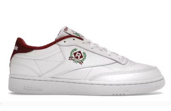 Reebok Club C 85 Crest White Burgundy - vstockx
