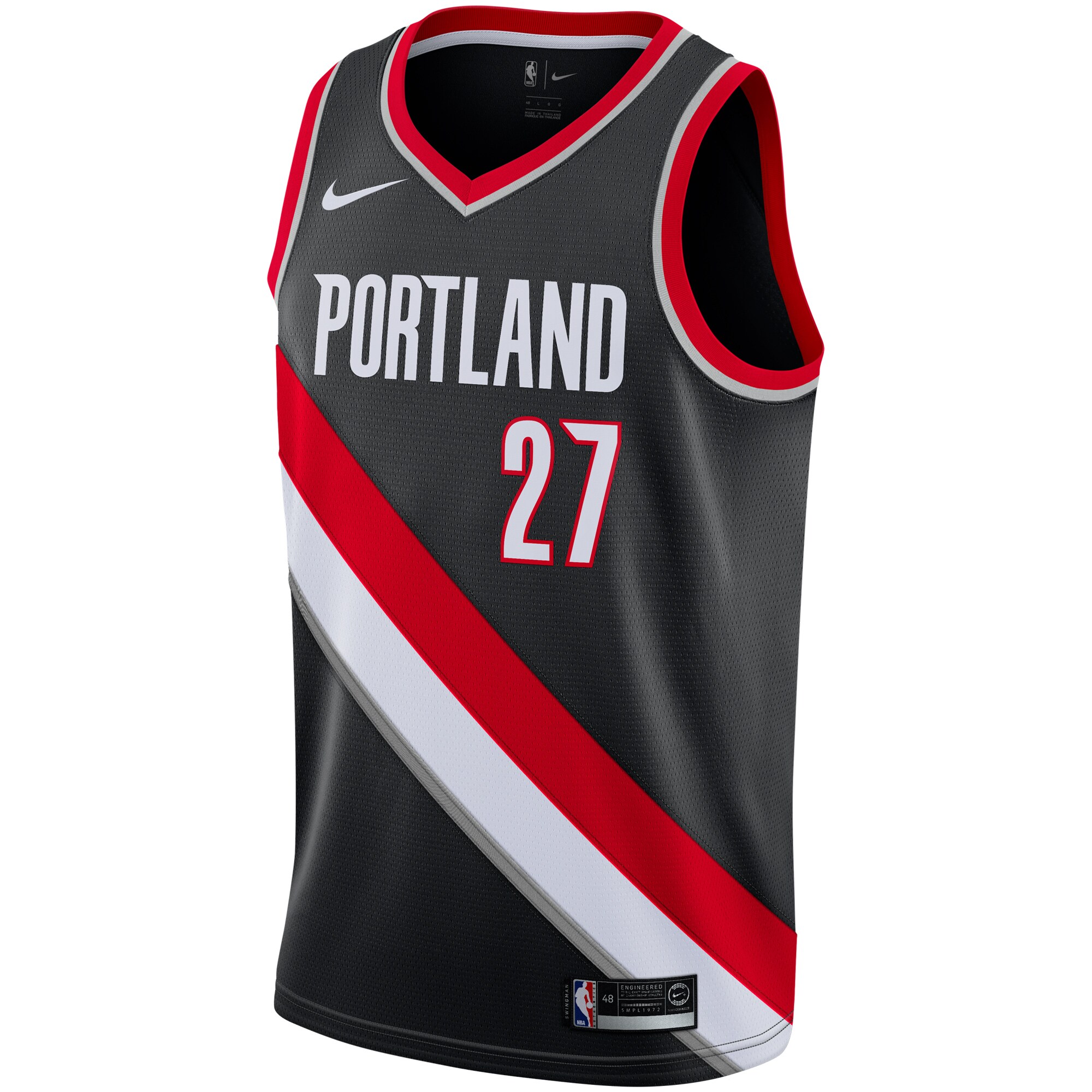 Jusuf Nurkic Portland Trail Blazers Nike Replica Swingman Jersey - Icon Edition - Black - vstockx