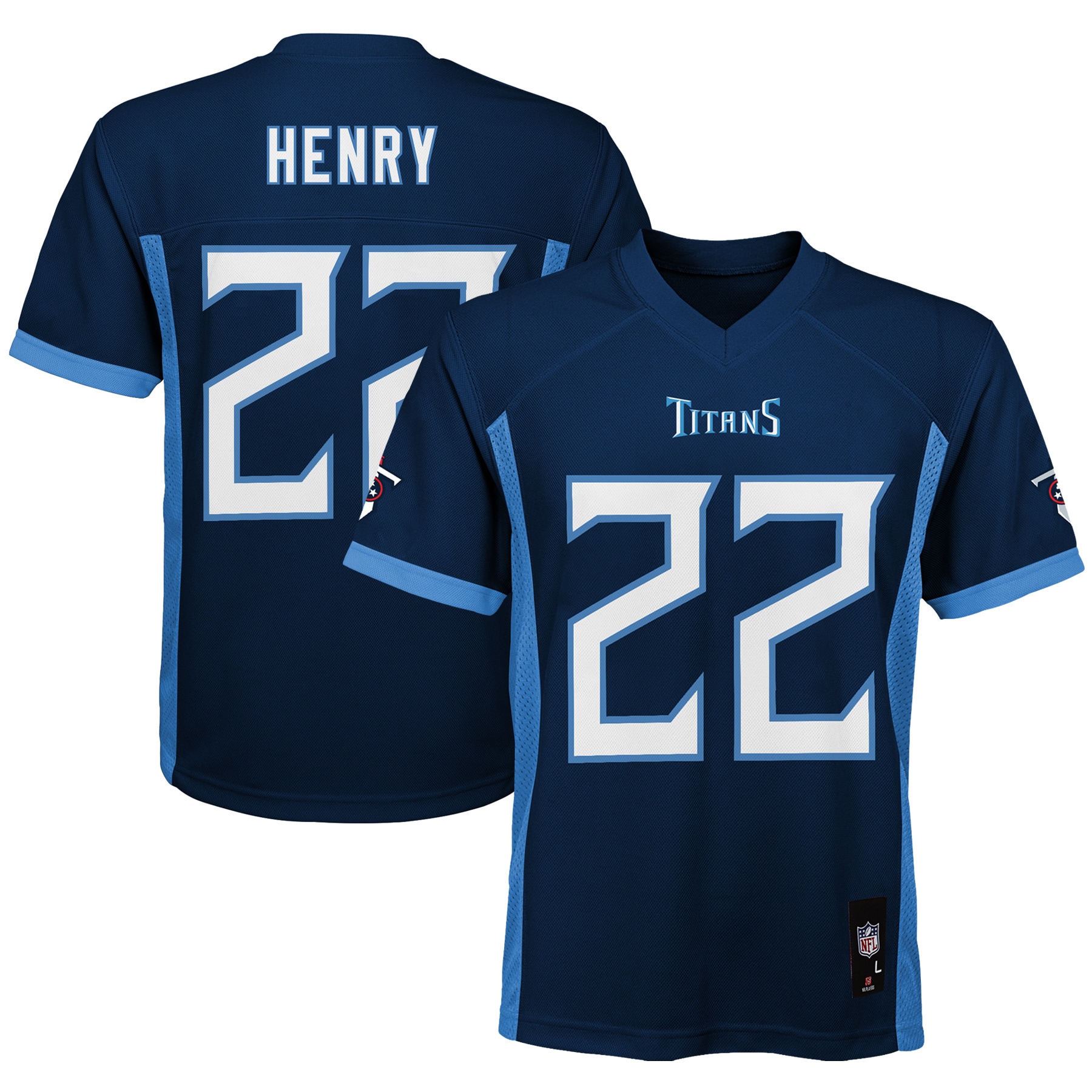 Derrick Henry Tennessee Titans Youth Replica Player Jersey - Navy - vstockx