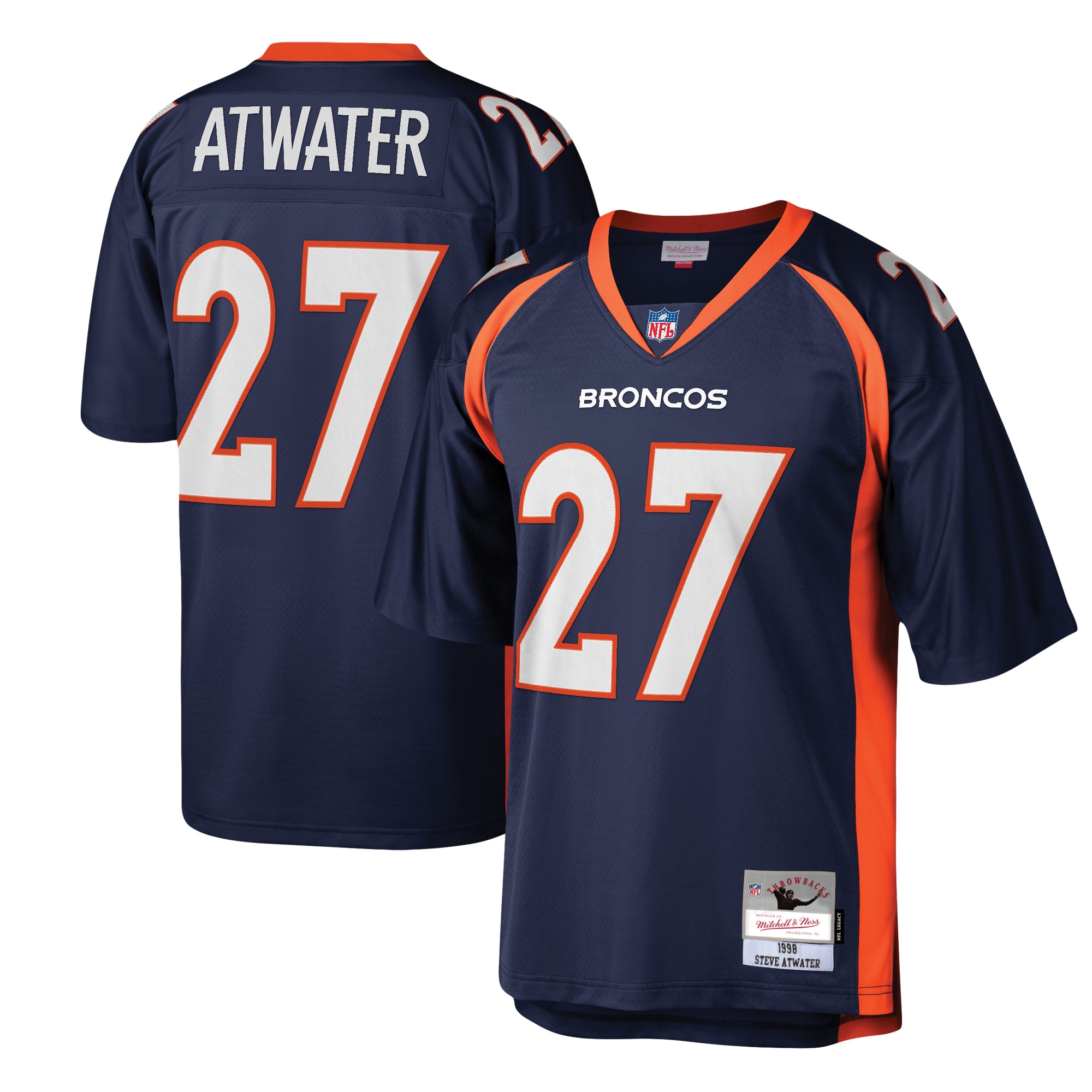 Steve Atwater Denver Broncos Mitchell & Ness Legacy Replica Jersey - Navy - vstockx