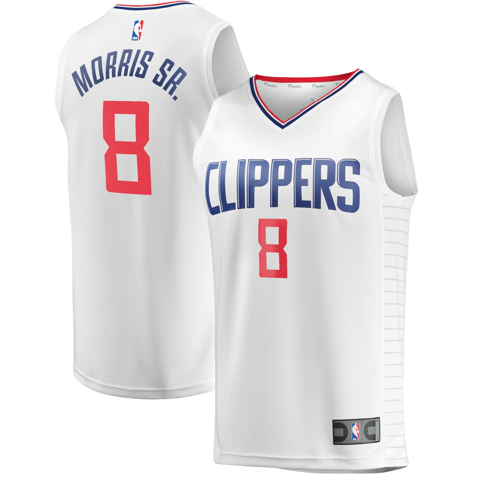 Men's Fanatics Branded Marcus Morris Sr. White LA Clippers Fast Break Player Jersey - Association Edition - vstockx