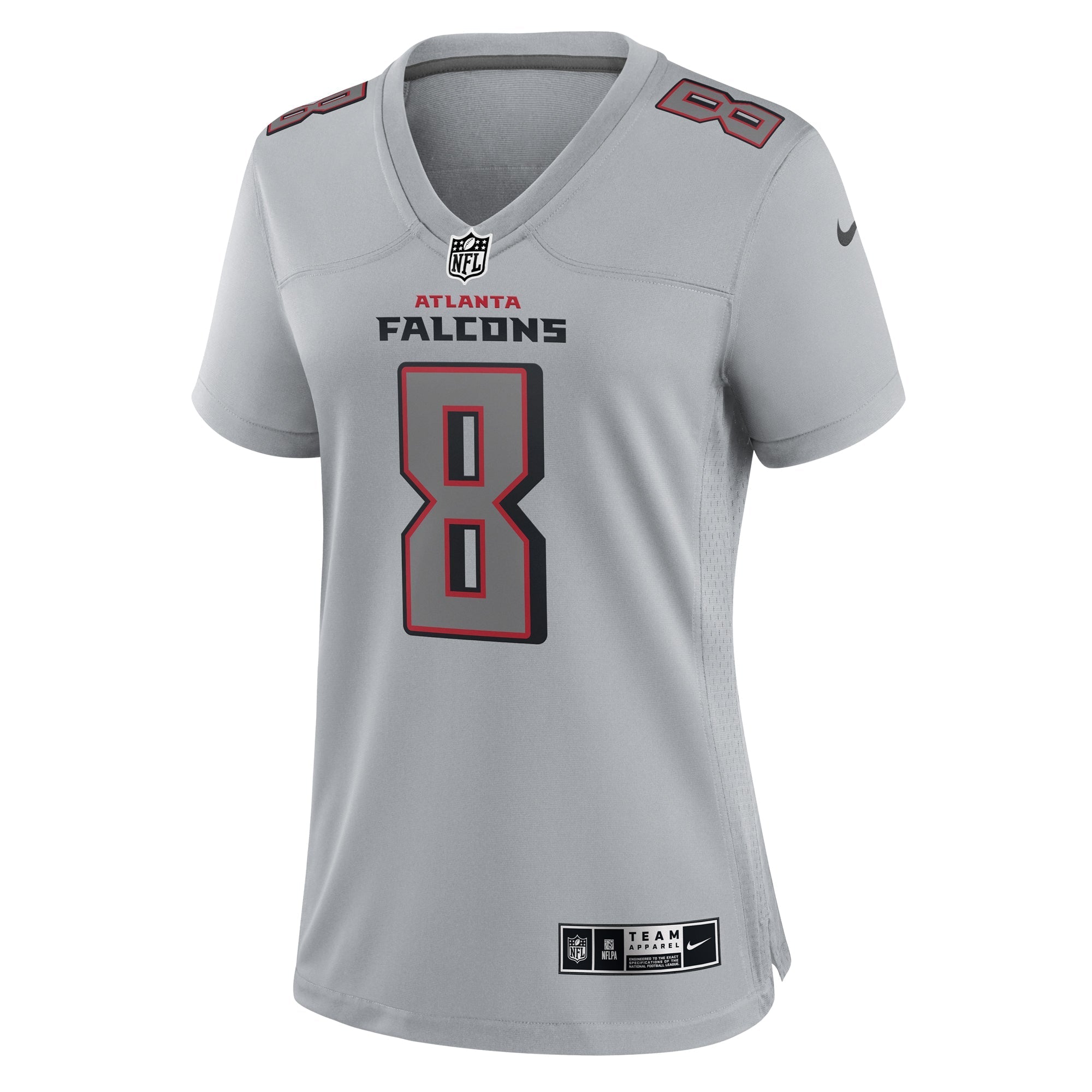 Women's Nike Kyle Pitts Gray Atlanta Falcons Atmosphere Fashion Game Jersey - vstockx