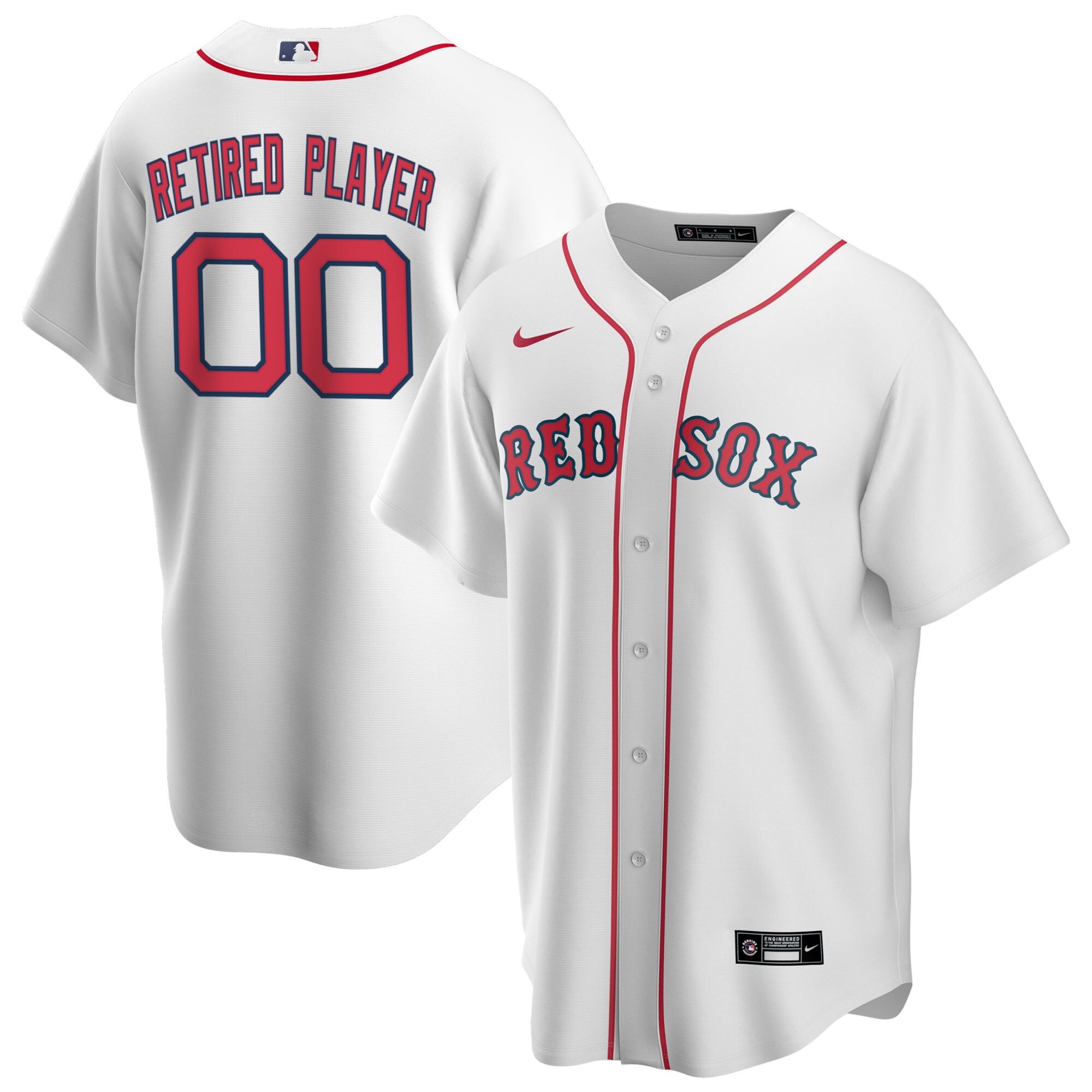 Boston Red Sox Nike Home Pick-A-Player Retired Roster Replica Jersey - White - vstockx