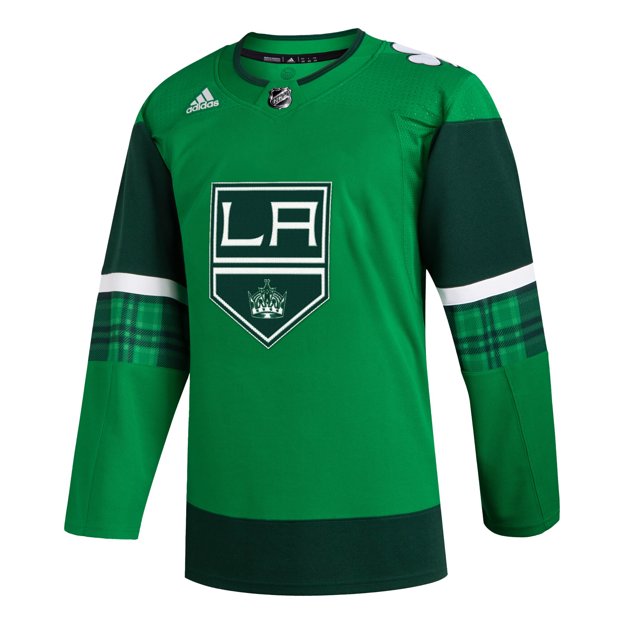 Los Angeles Kings adidas 2023 St. Patrick's Day Primegreen Authentic Jersey - Kelly Green - vstockx