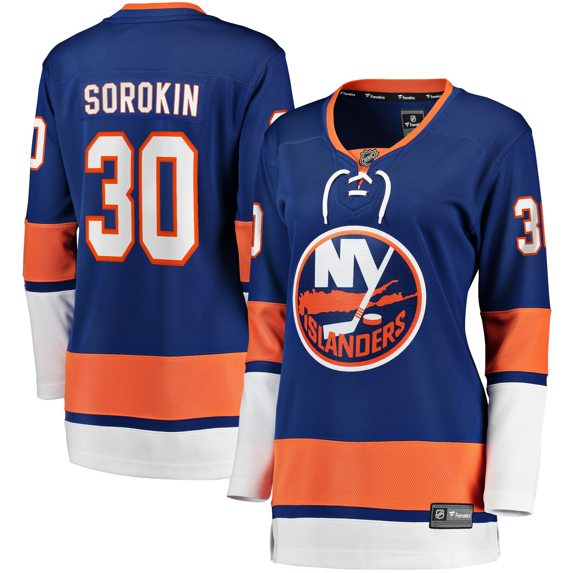 Ilya Sorokin New York Islanders Fanatics Branded Women's Home Breakaway Player Jersey - Royal - vstockx