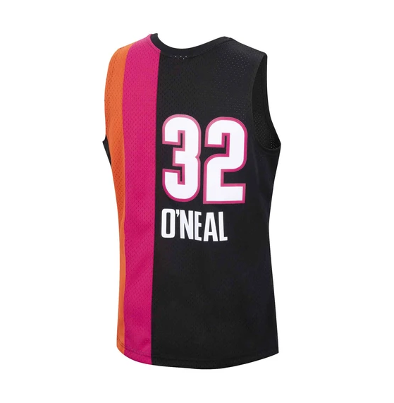 Men's Shaquille O'Neal Miami Heat Mitchell & Ness NBA 2005-06 Black Alternate Throwback Swingman Jersey - vstockx