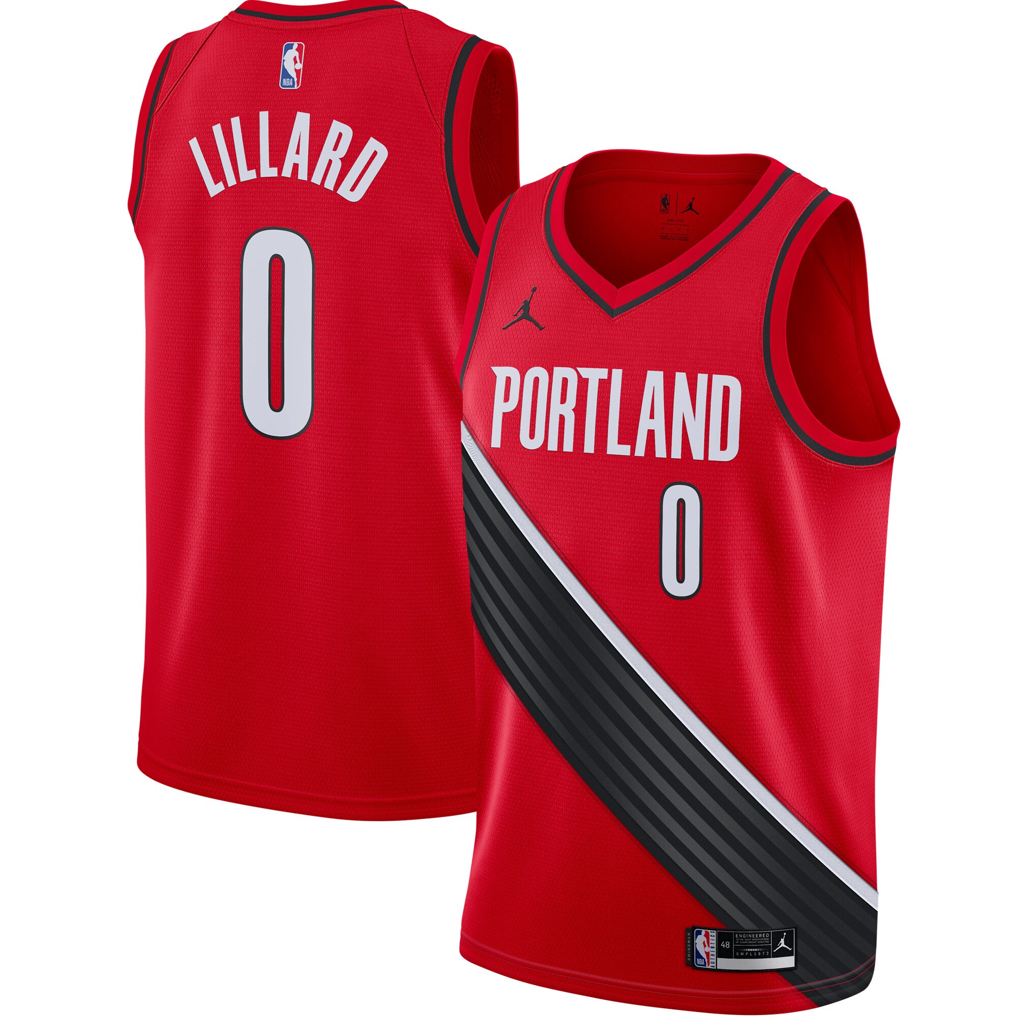 Damian Lillard Portland Trail Blazers Jordans Brand 2020/21 Swingman Jersey - Statement Edition - Red - vstockx