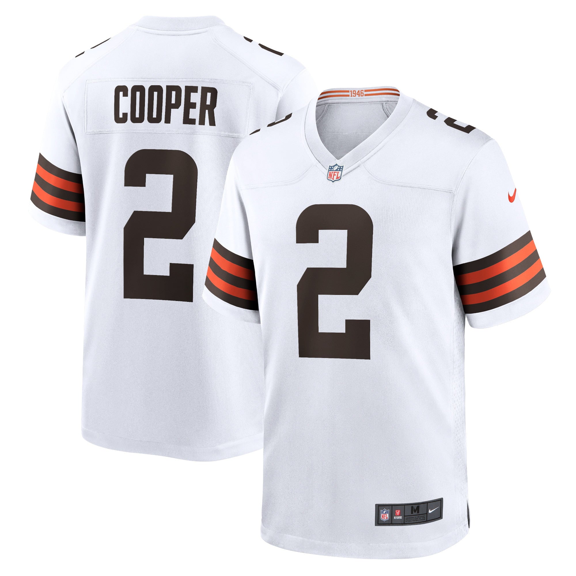 Men's Nike Amari Cooper White Cleveland Browns Game Jersey - vstockx