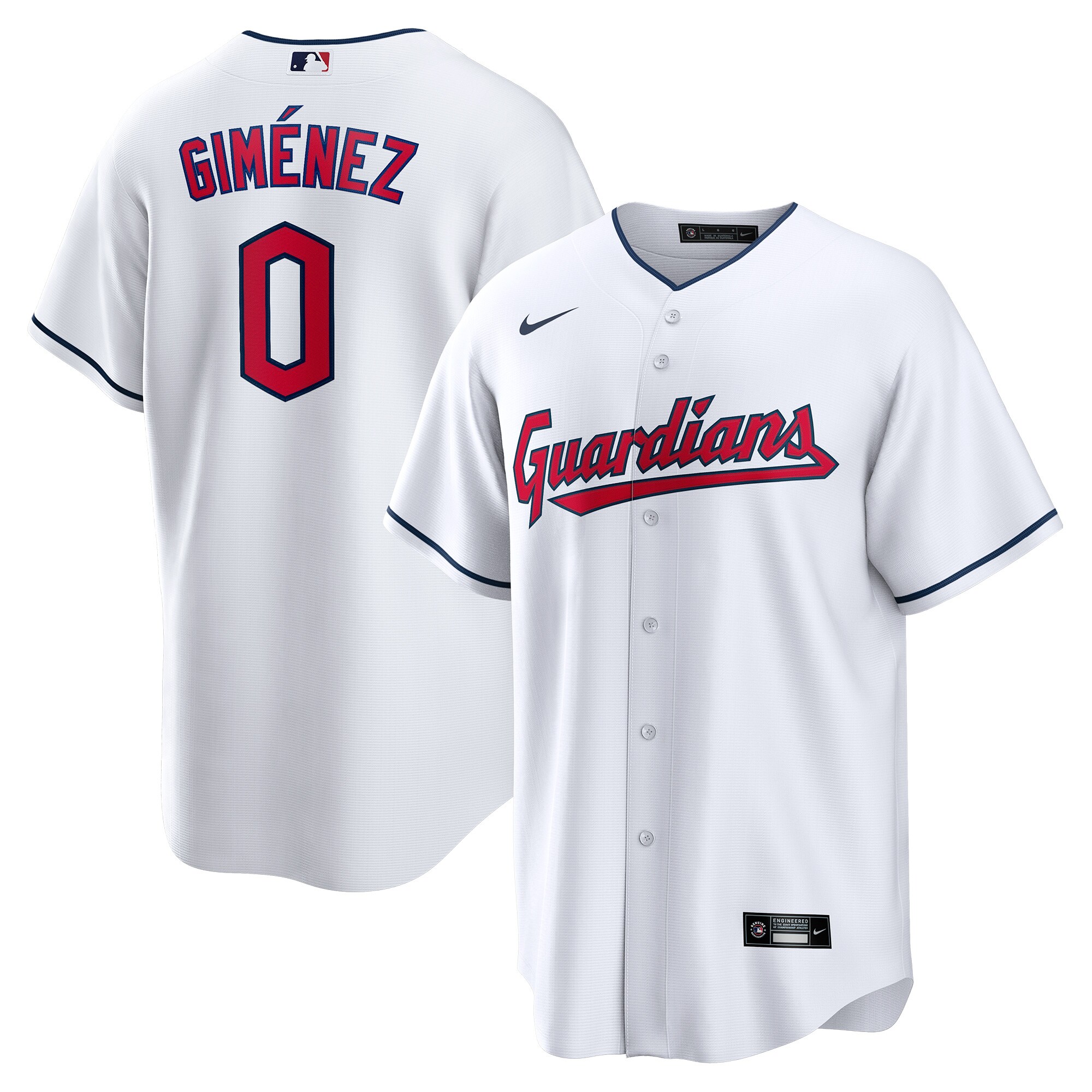 Andres Gimenez Cleveland Guardians Nike Home Replica Player Jersey - White - vstockx