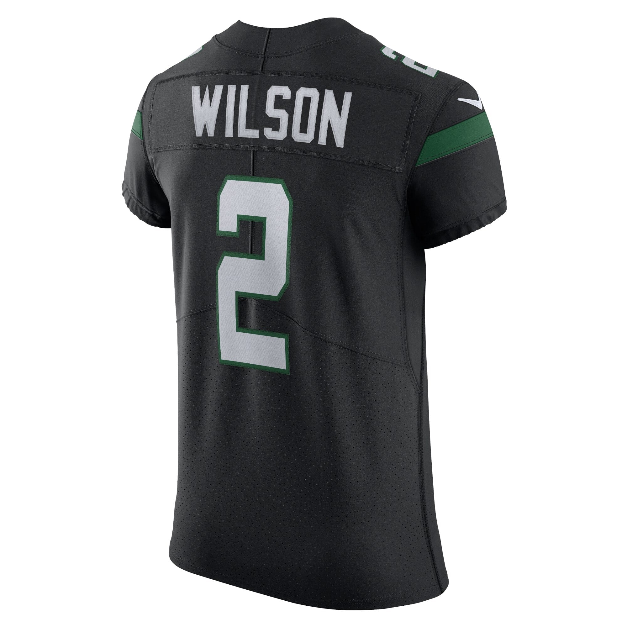 Men's Nike Zach Wilson Stealth Black New York Jets Vapor Elite Jersey - vstockx