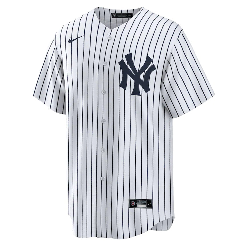 Men's New York Yankees White Home Replica Blank Team Jersey - vstockx