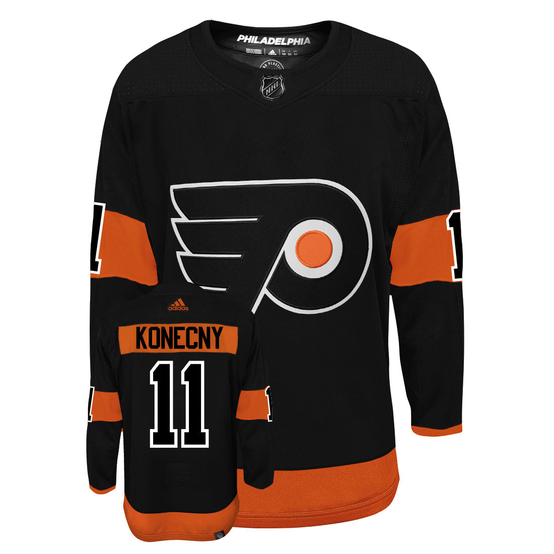 Travis Konecny Philadelphia Flyers Adidas Primegreen Authentic NHL Hockey Jersey - vstockx