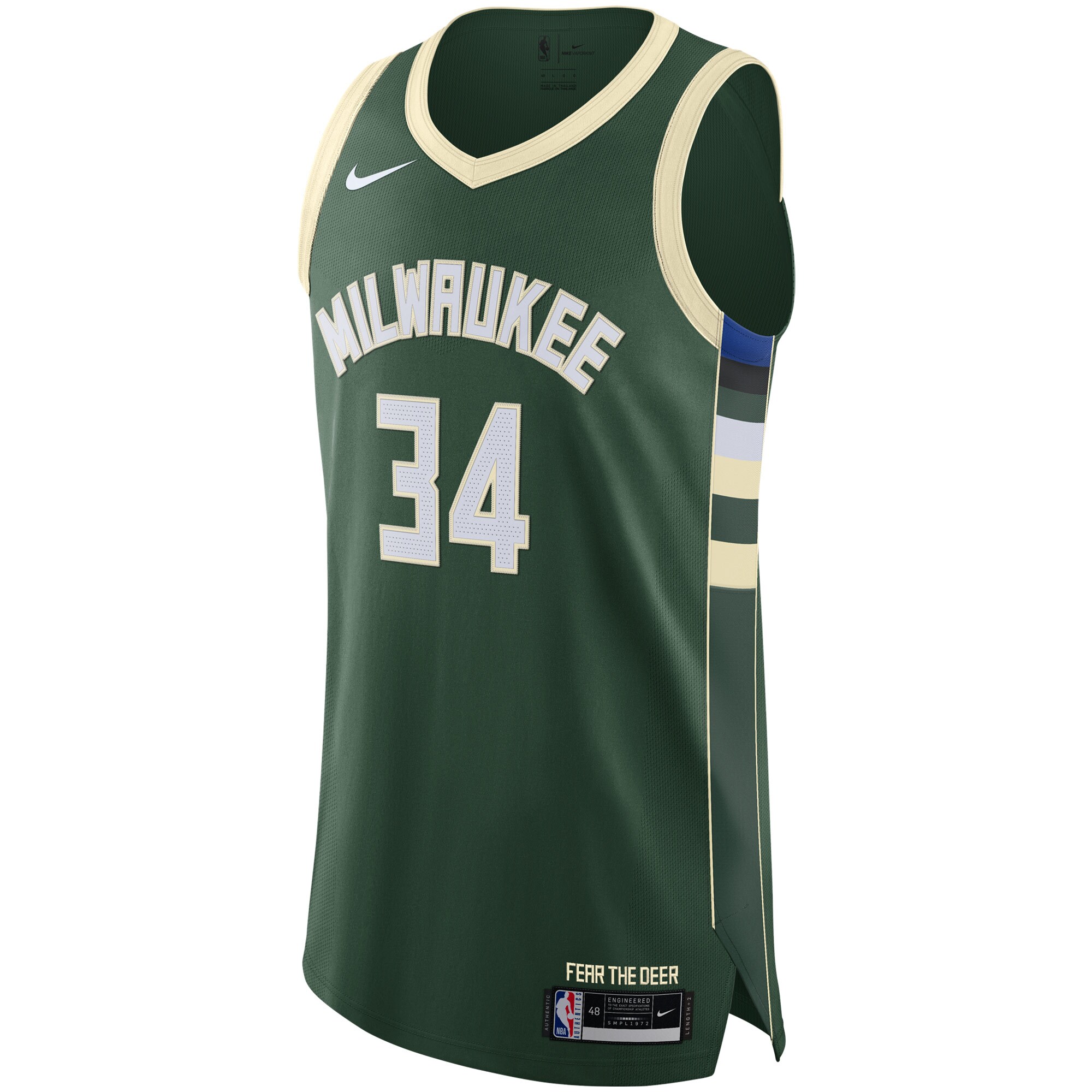 Giannis Antetokounmpo Milwaukee Bucks Nike Authentic Jersey - Icon Edition - Hunter Green - vstockx