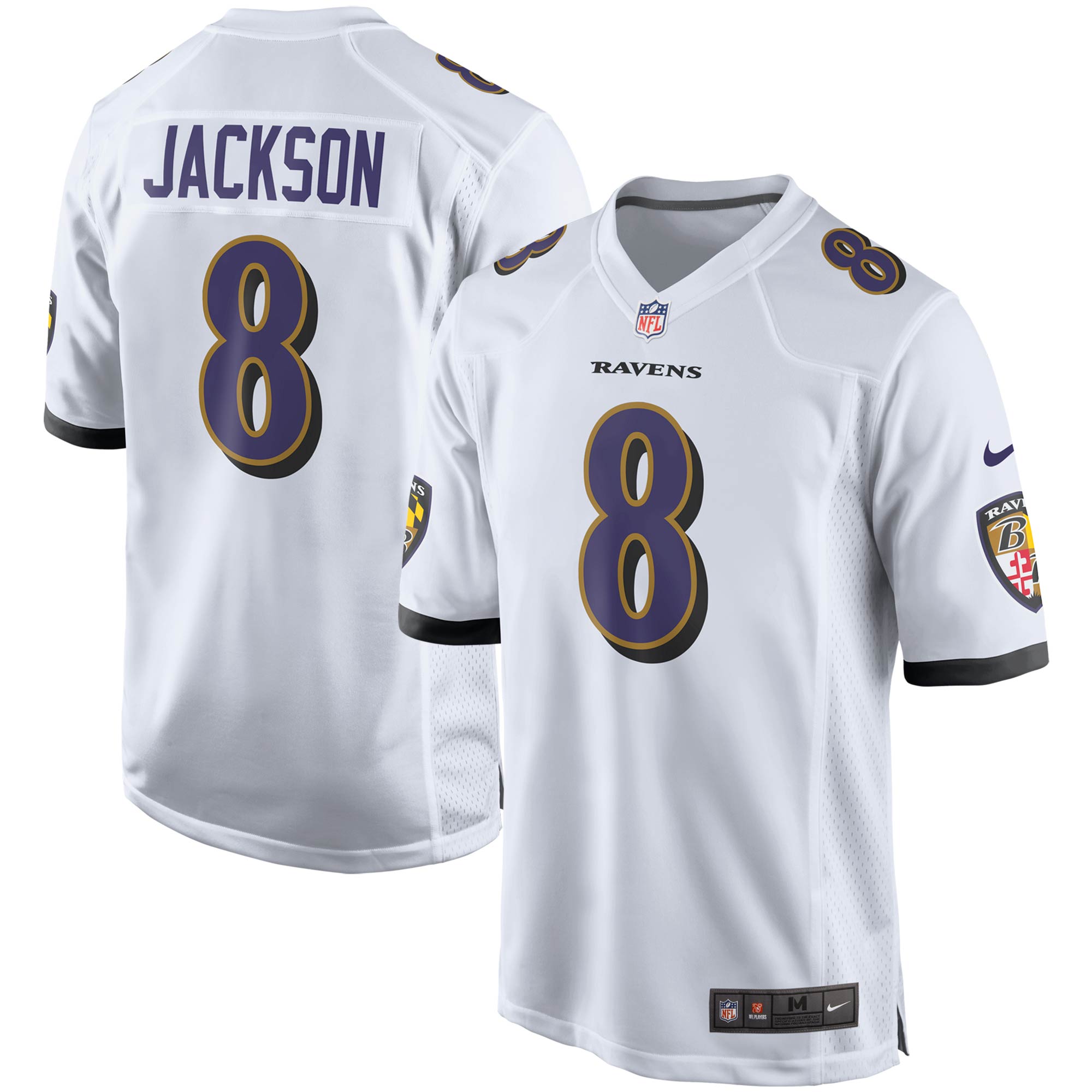 Lamar Jackson Baltimore Ravens Nike Player Game Jersey - White - vstockx