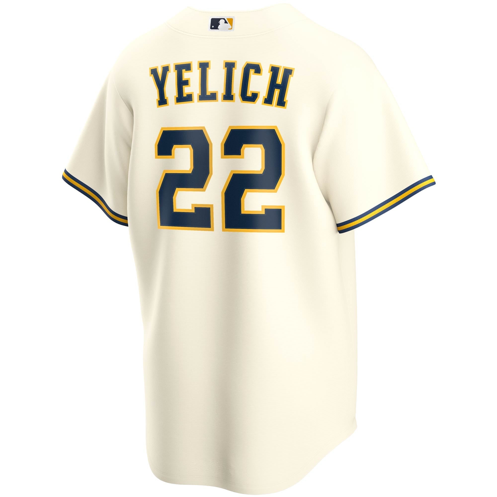 Youth Nike Christian Yelich Cream Milwaukee Brewers Alternate Replica Player Jersey - vstockx