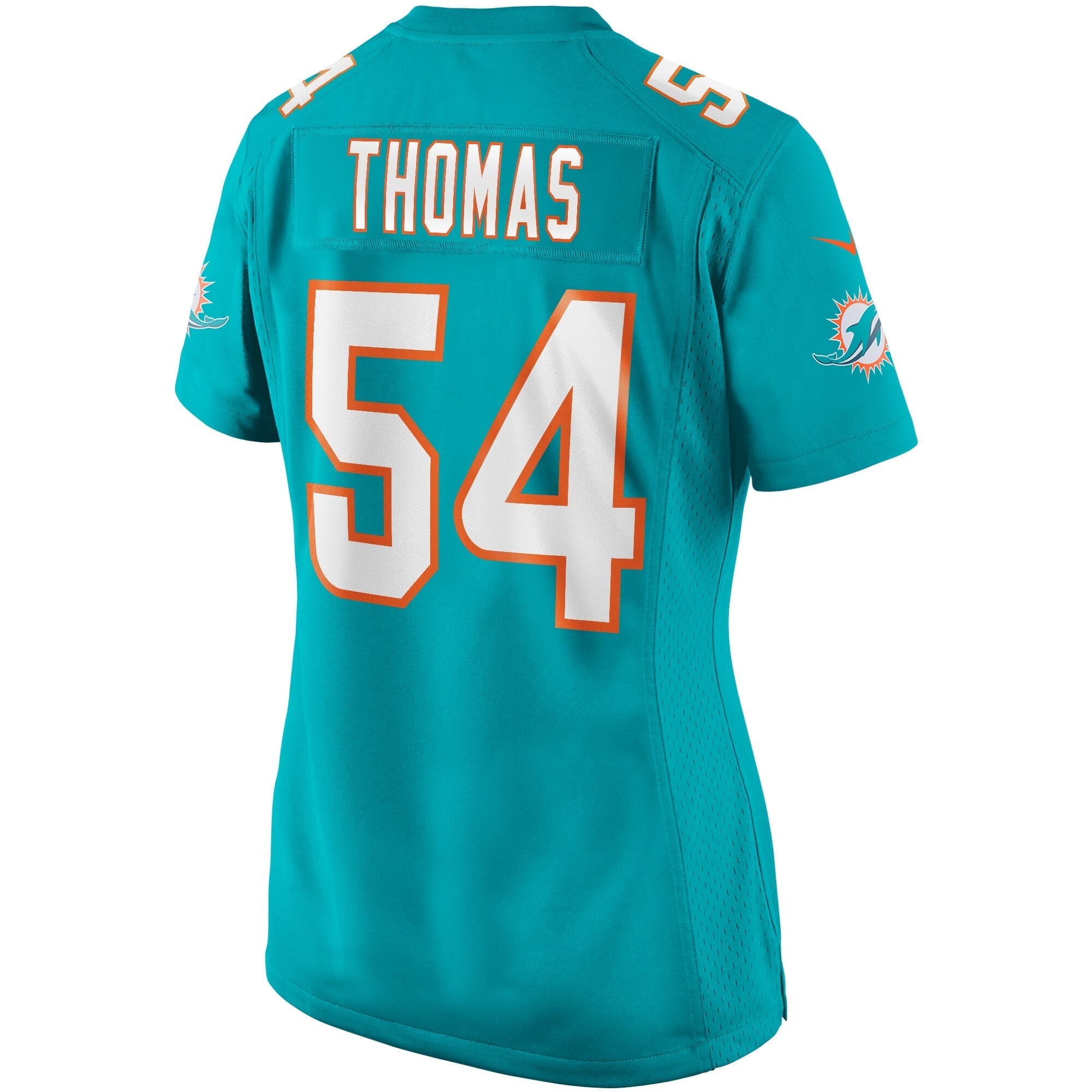 Women's Nike Zach Thomas Aqua Miami Dolphins Game Retired Player Jersey - vstockx