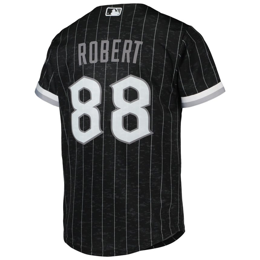 Youth Chicago White Sox Luis Robert Black/Anthracite City Connect Replica Player Jersey - vstockx
