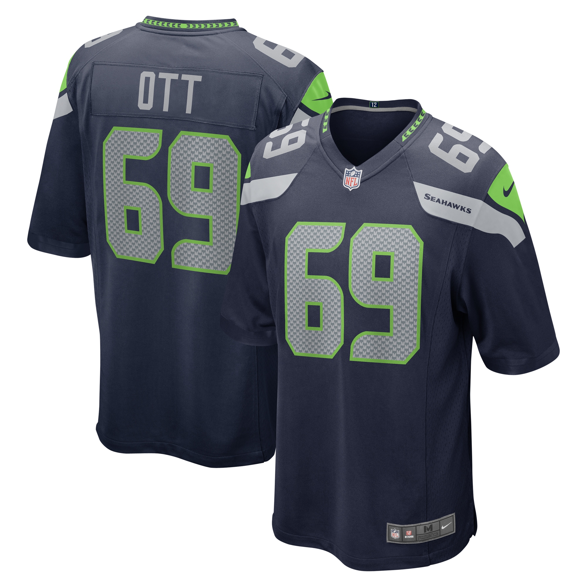 Tyler Ott Seattle Seahawks Nike Game Jersey - College Navy - vstockx