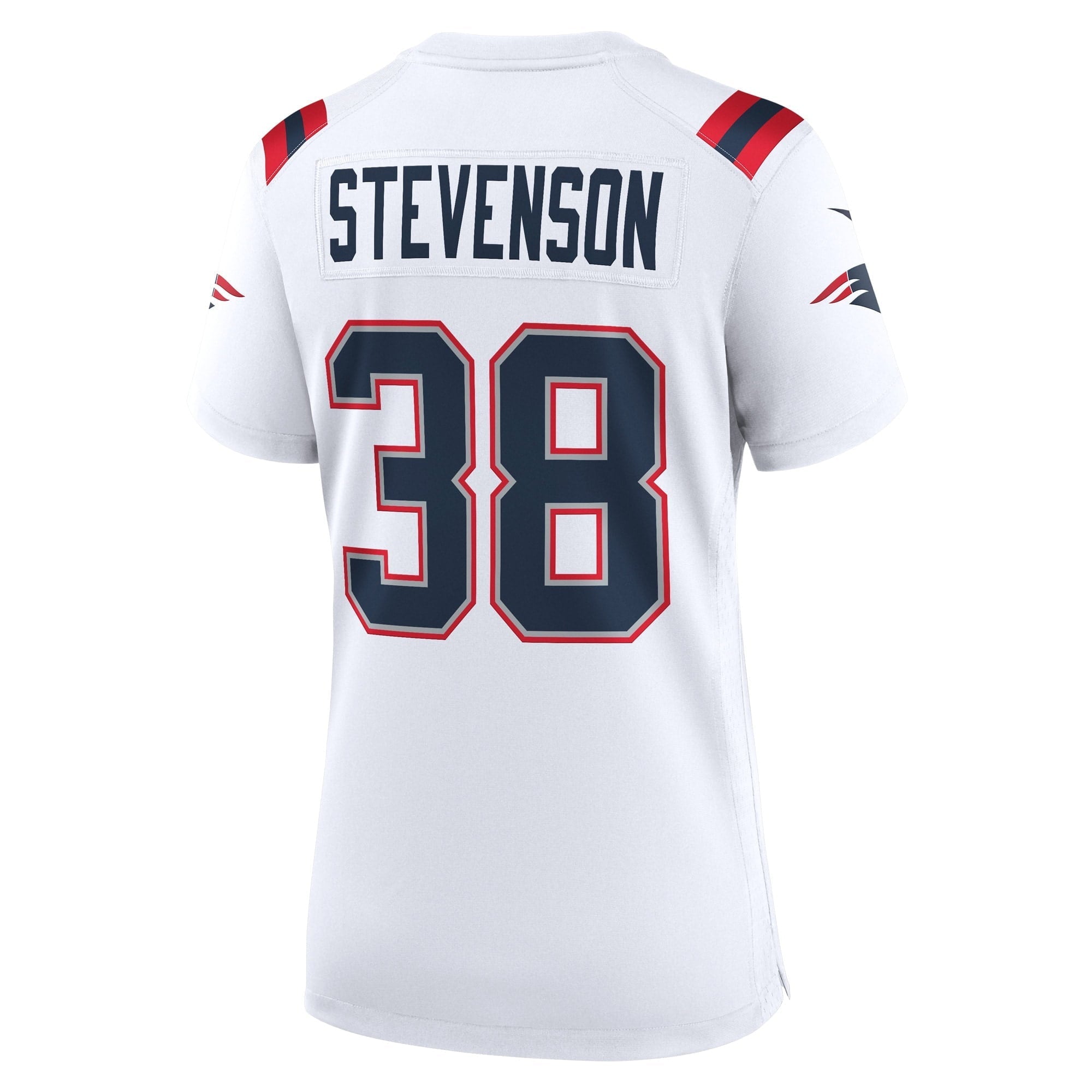 Women's Nike Rhamondre Stevenson White New England Patriots Game Player Jersey - vstockx
