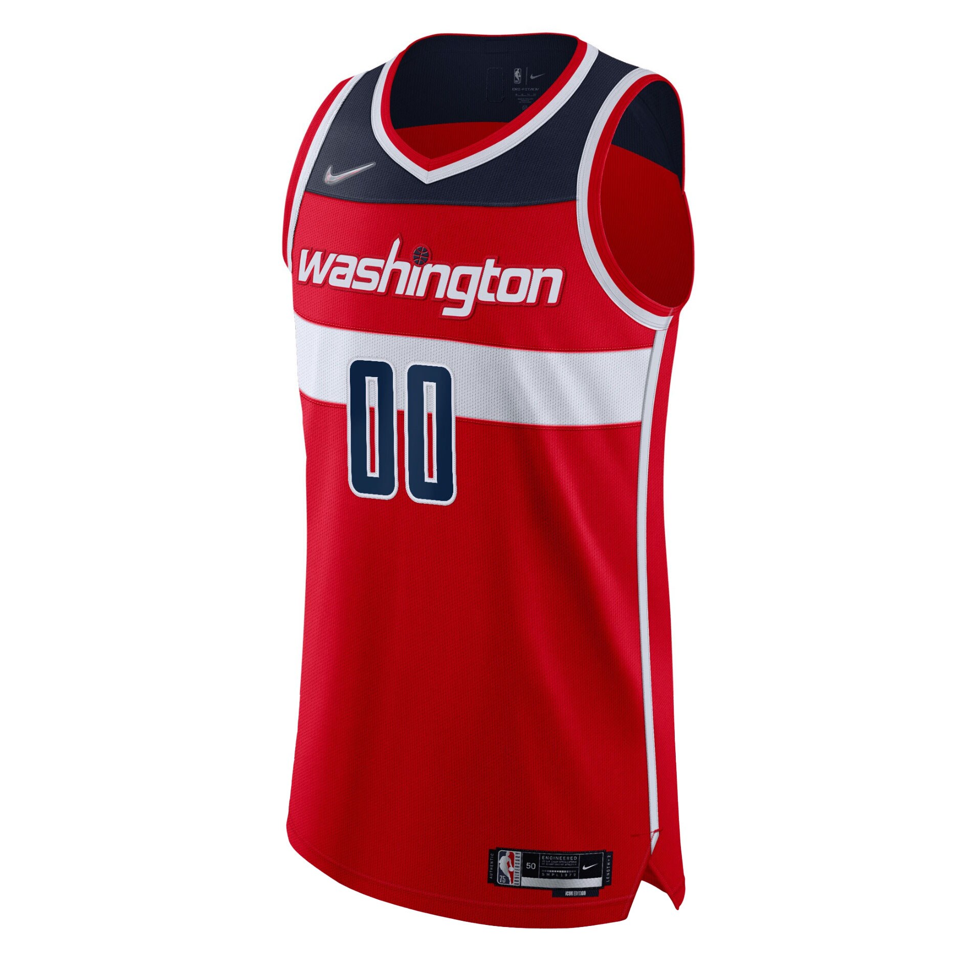 Washington Wizards Nike 2021/22 Diamond Authentic Custom Jersey - Icon Edition - Red - vstockx