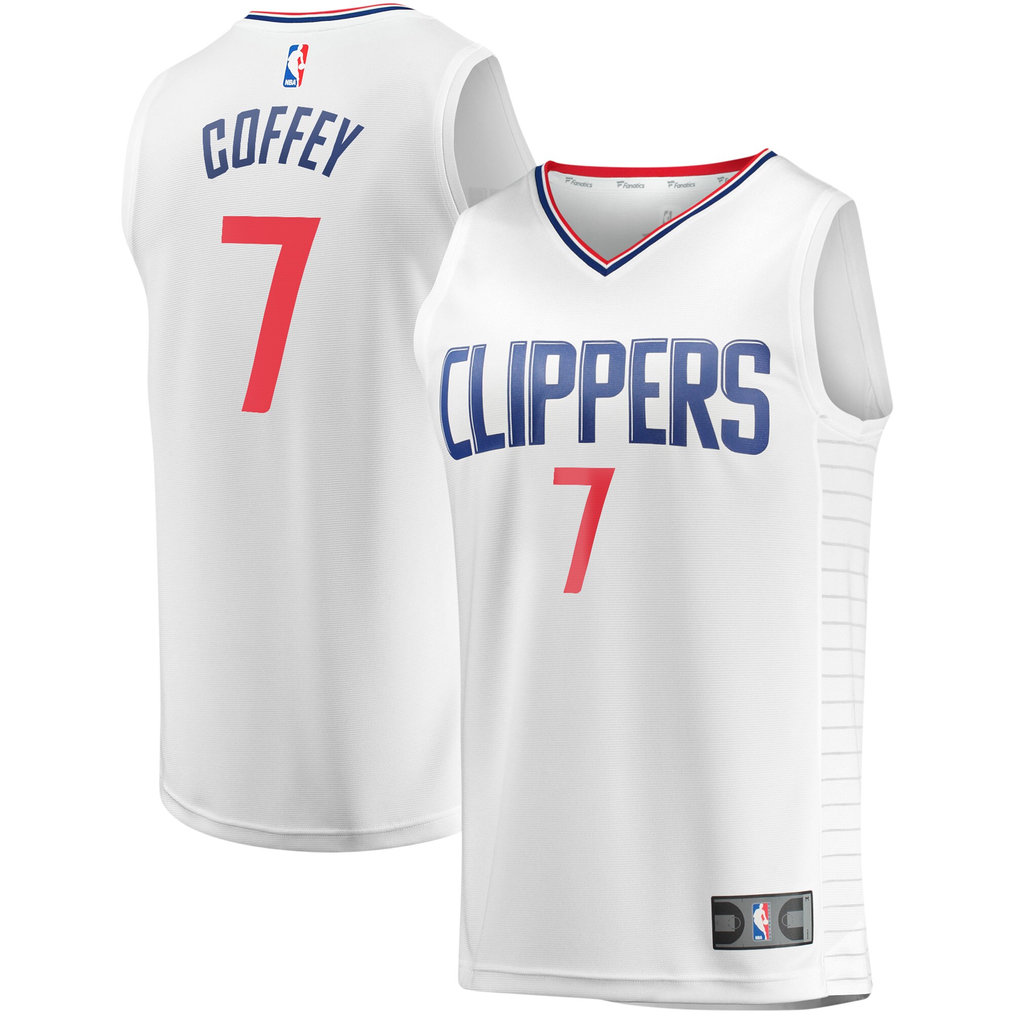 Amir Coffey LA Clippers Fanatics Branded Youth Fast Break Player Jersey - Association Edition - White - vstockx