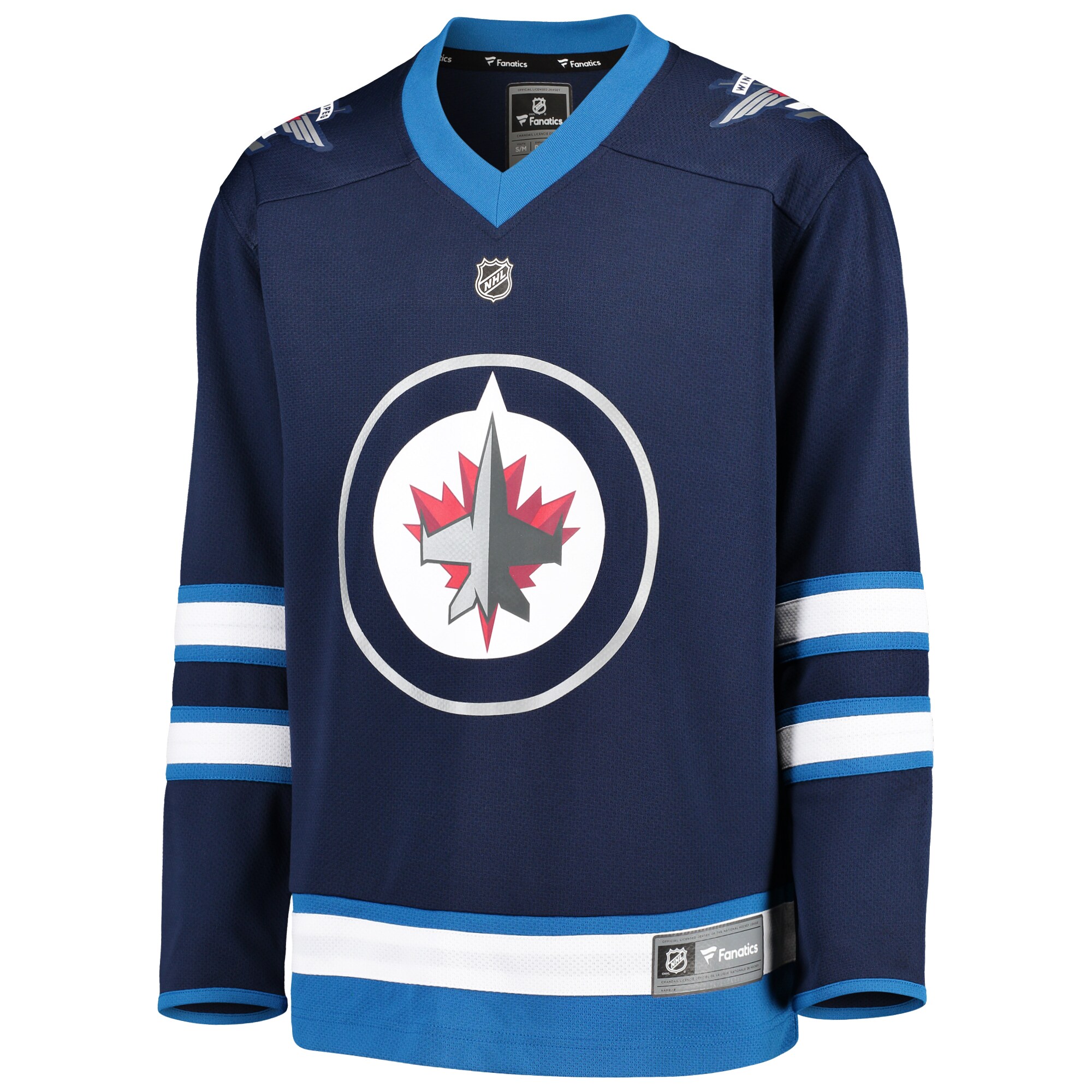 Winnipeg Jets Fanatics Branded Youth Home Replica Blank Jersey - Blue - vstockx